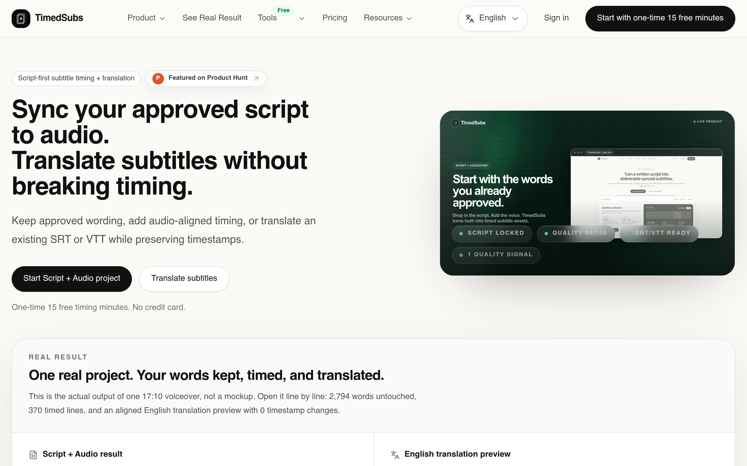 TimedSubs screenshot – image 1