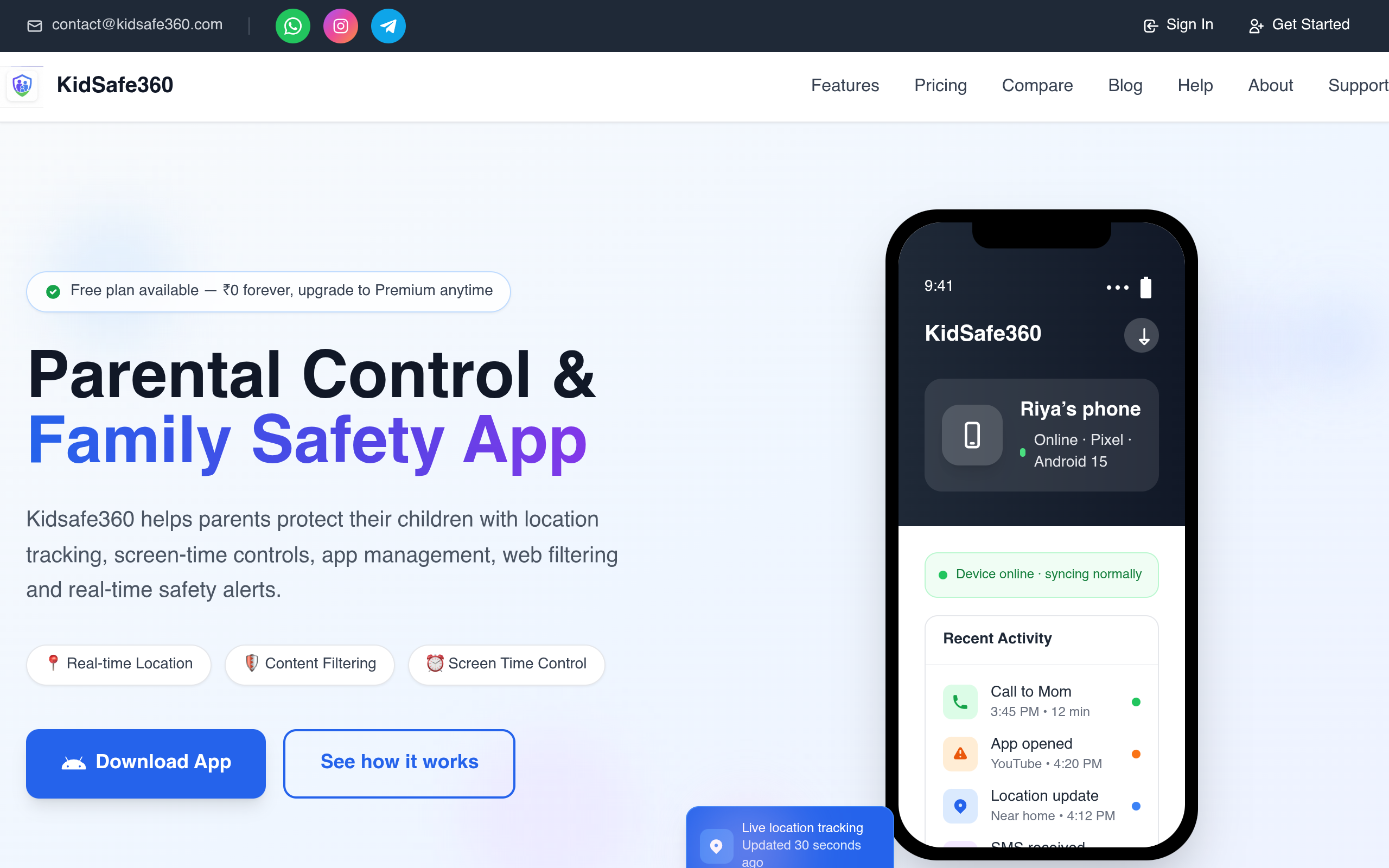 Kidsafe360 screenshot, image 1