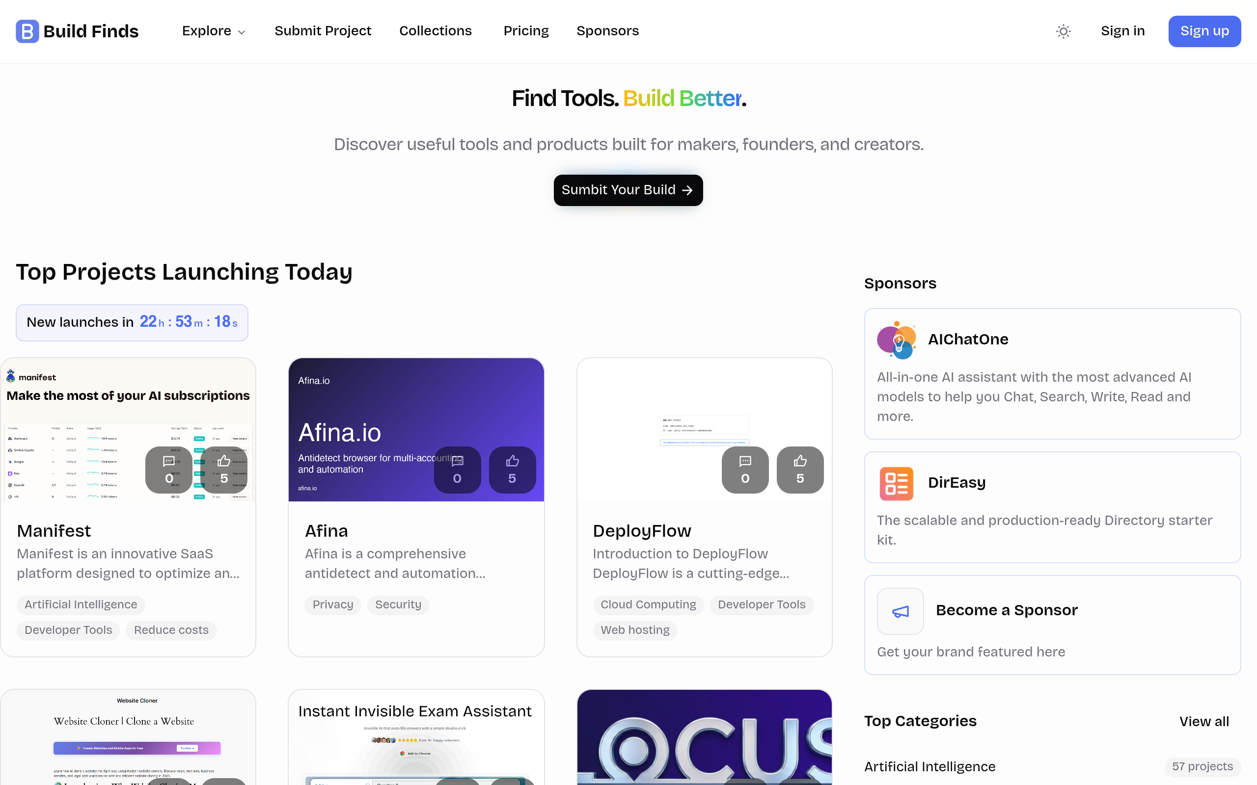Build Finds screenshot – image 1