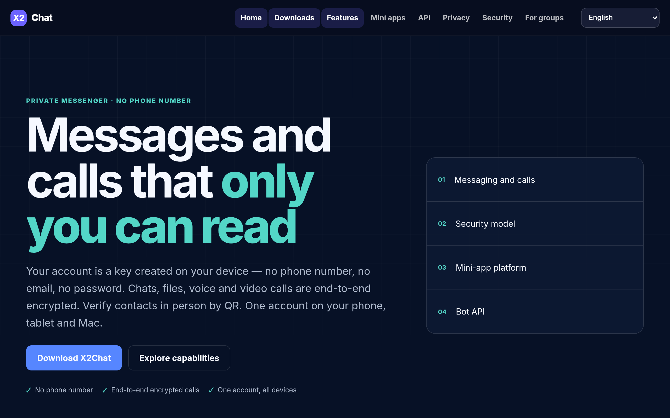 X2Chat screenshot, image 1