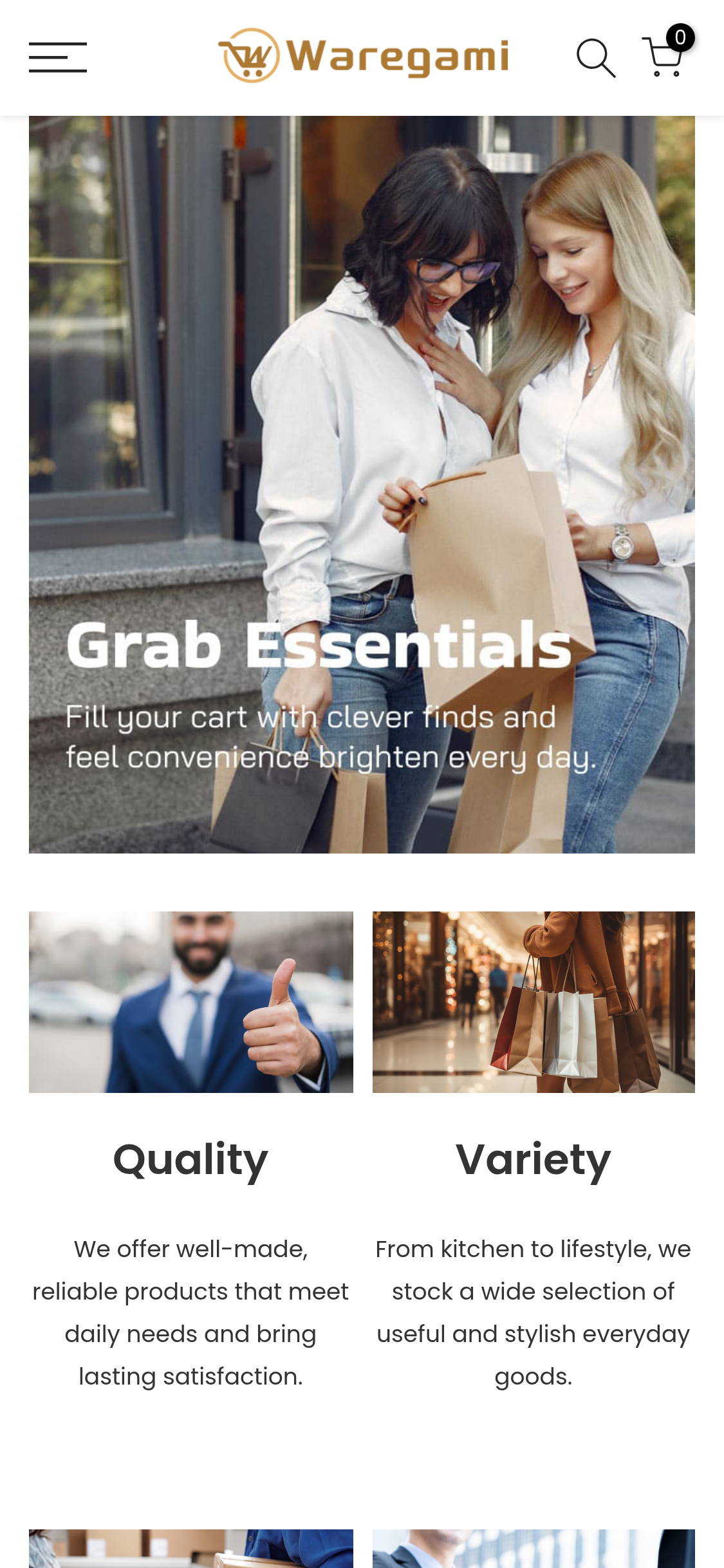 Mobile screenshot of waregami.com