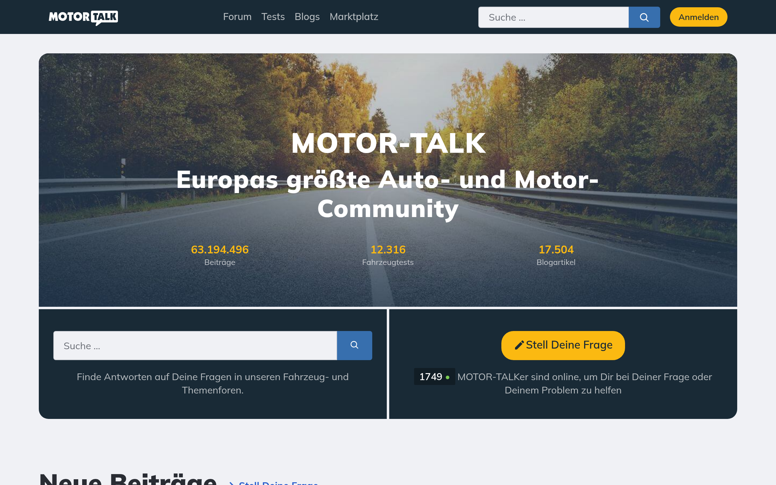Screenshot of motor-talk.de