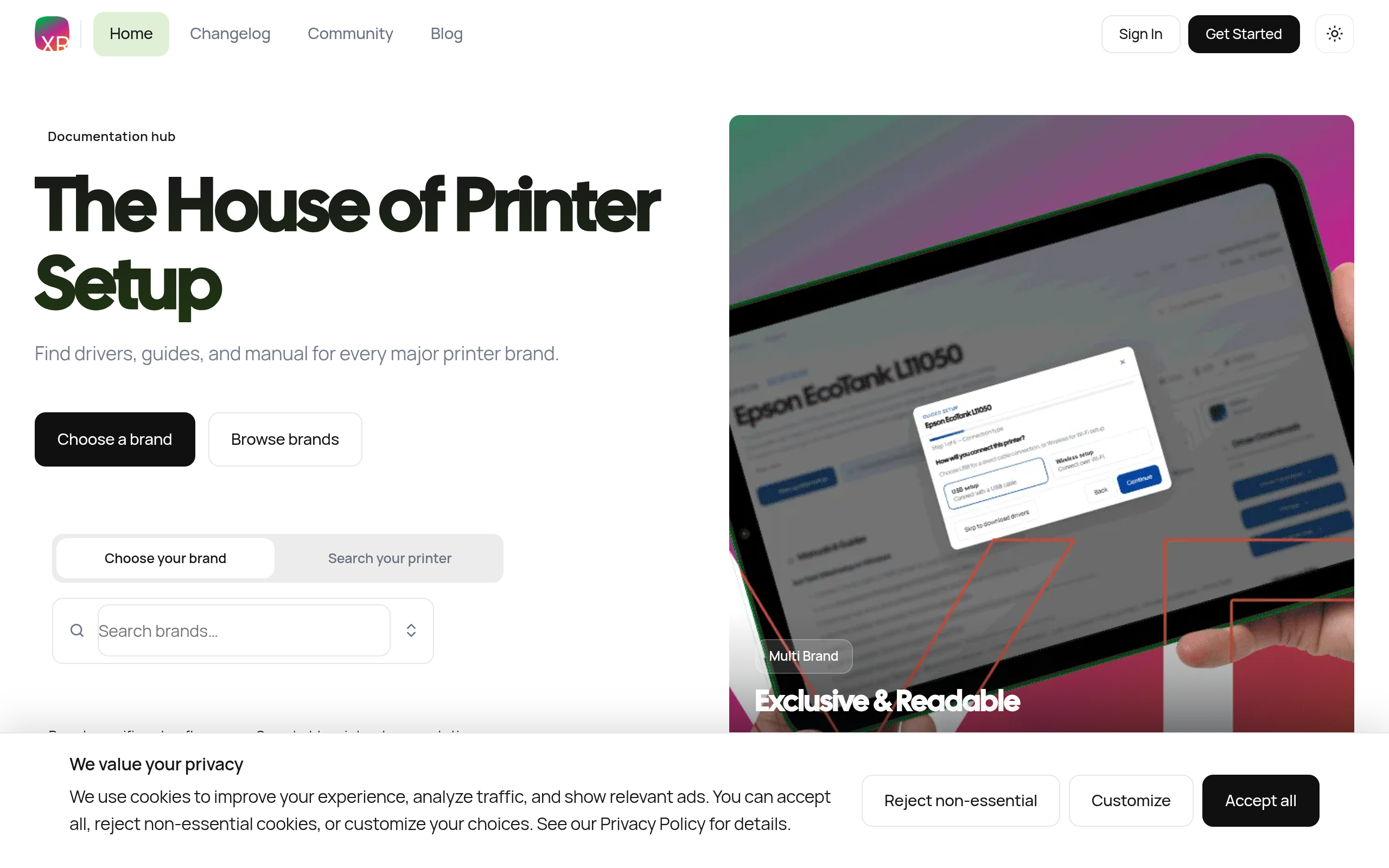 Screenshot of printerxr.com