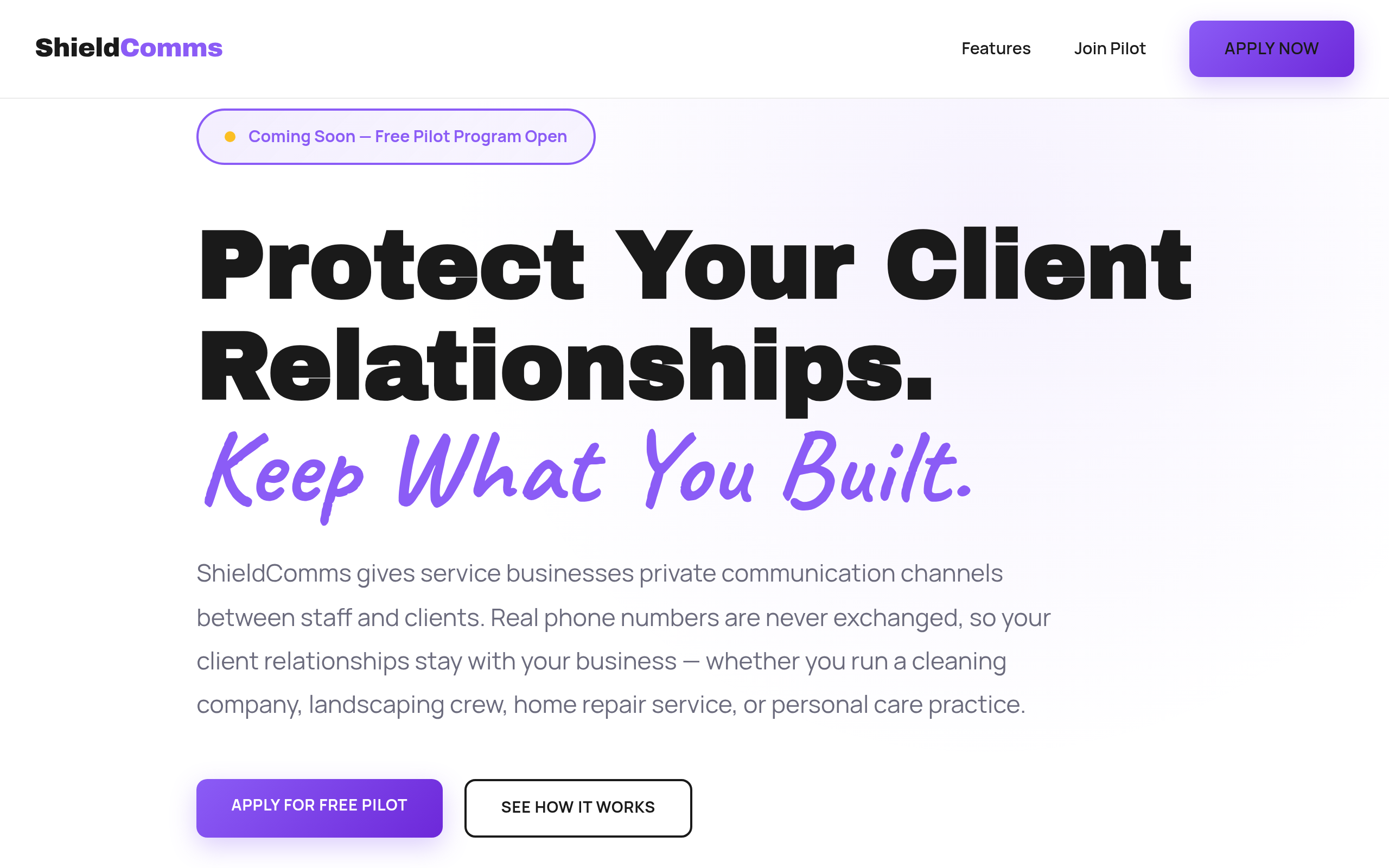 Shieldcomms screenshot