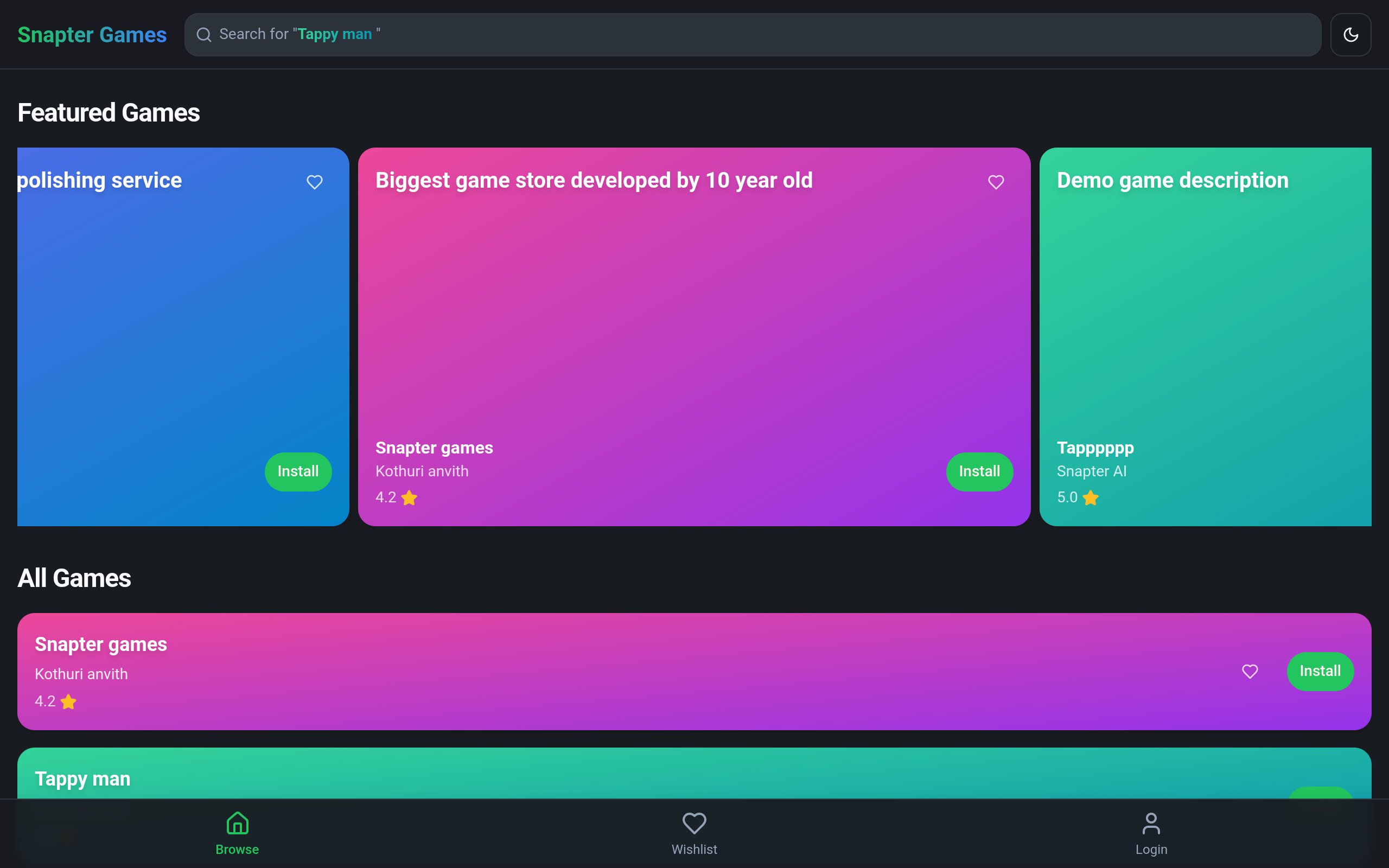 snaptergames.indevs.in screenshot – image 1