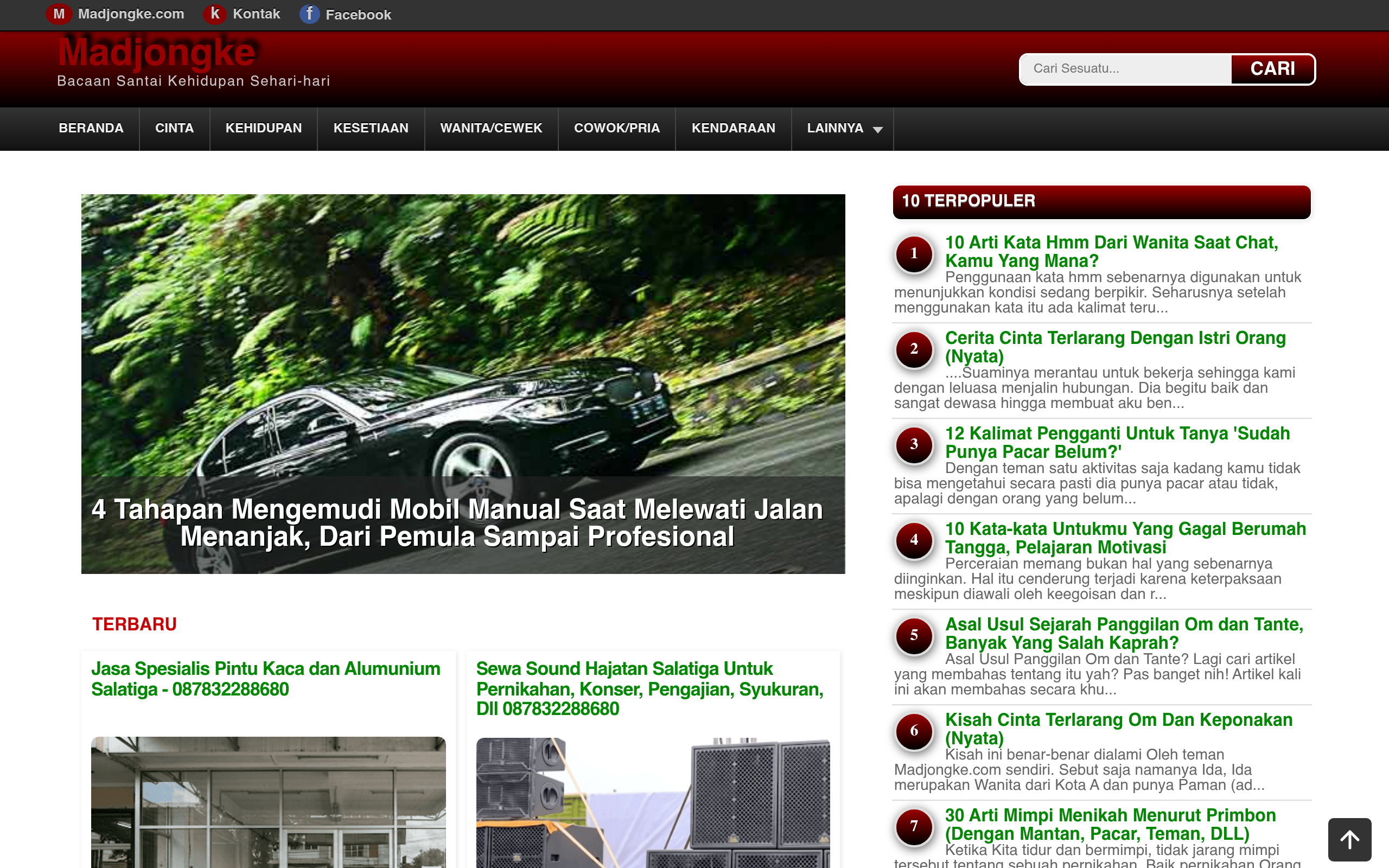 Screenshot of madjongke.com
