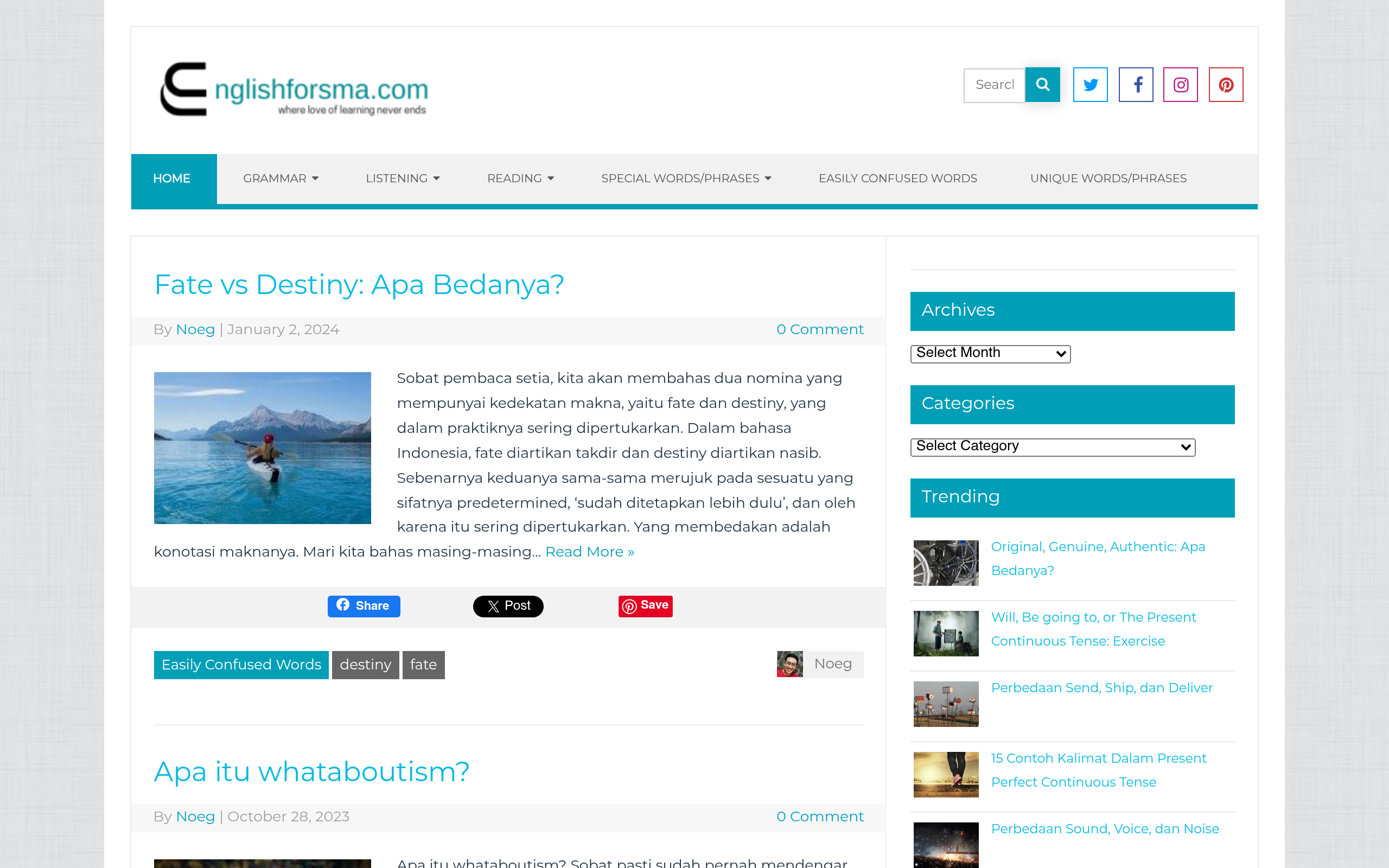 Screenshot of englishforsma.com