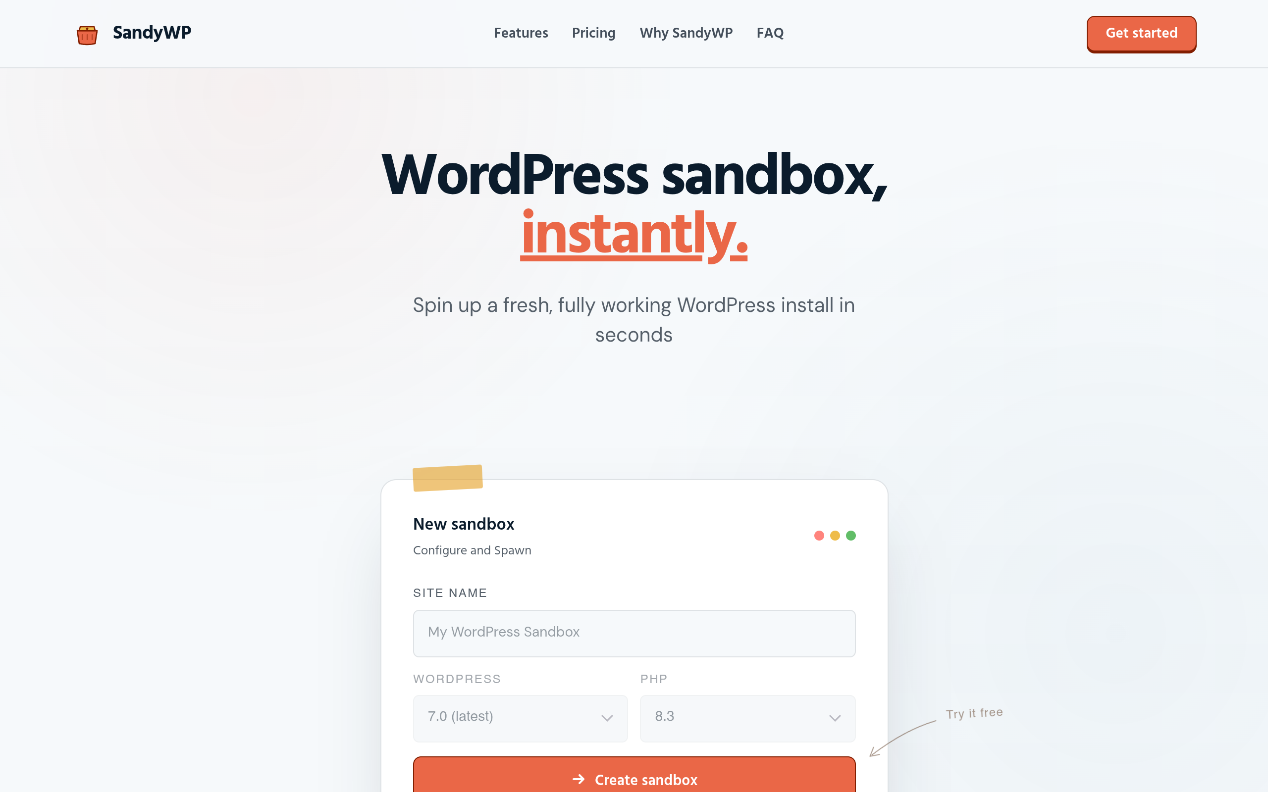 SandyWP screenshot – image 1