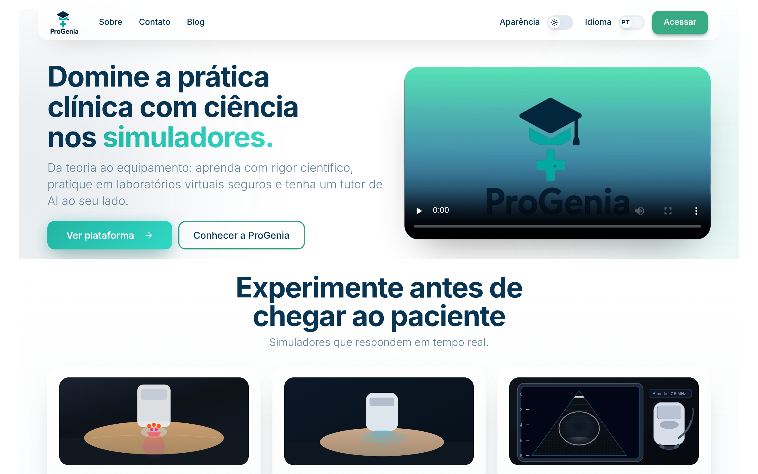 Screenshot of progenia.com.br