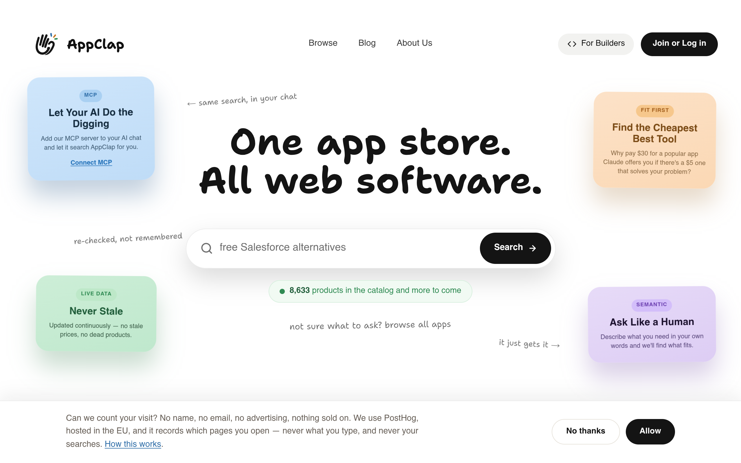 AppClap screenshot, image 1