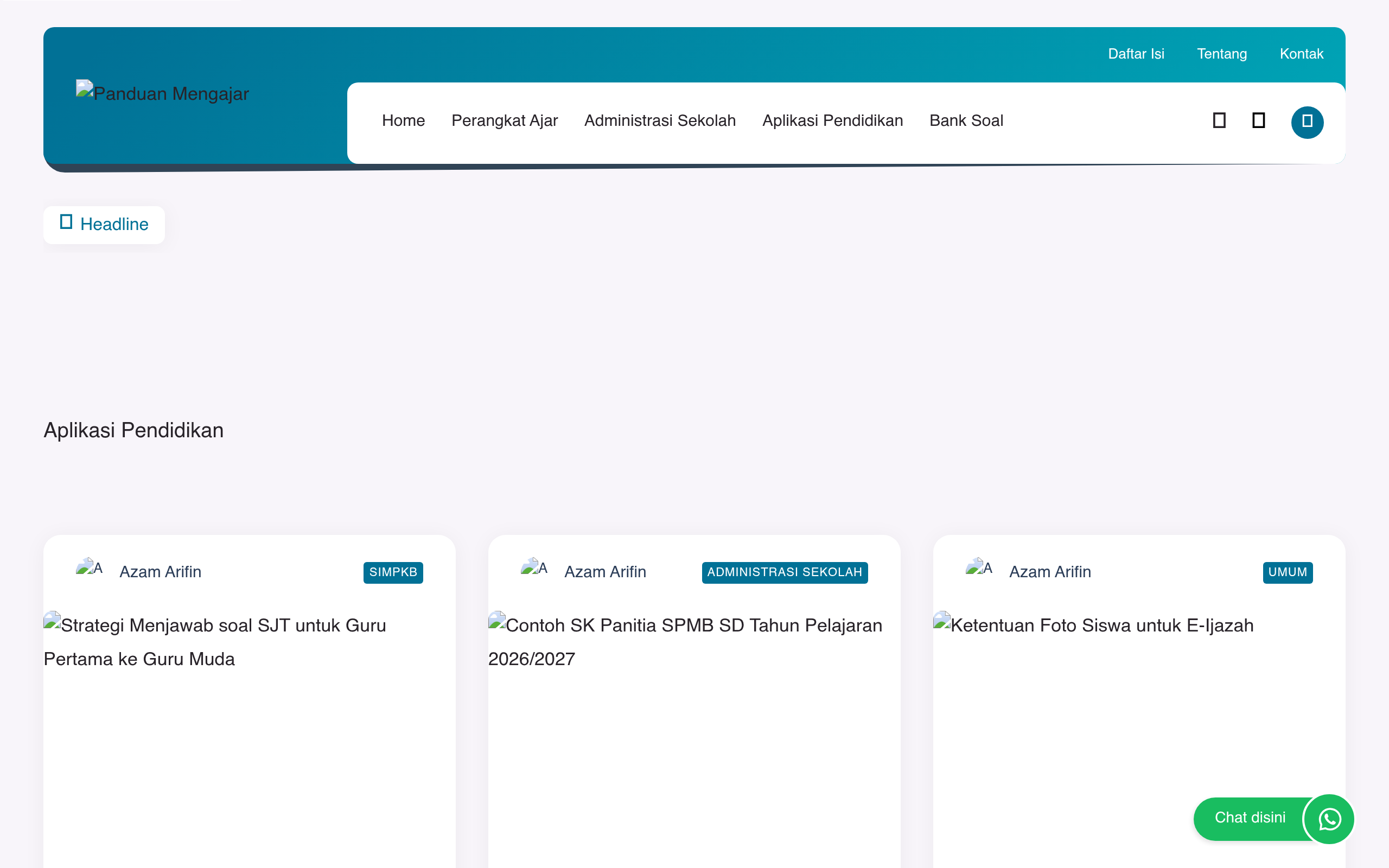 Screenshot of panduanmengajar.com
