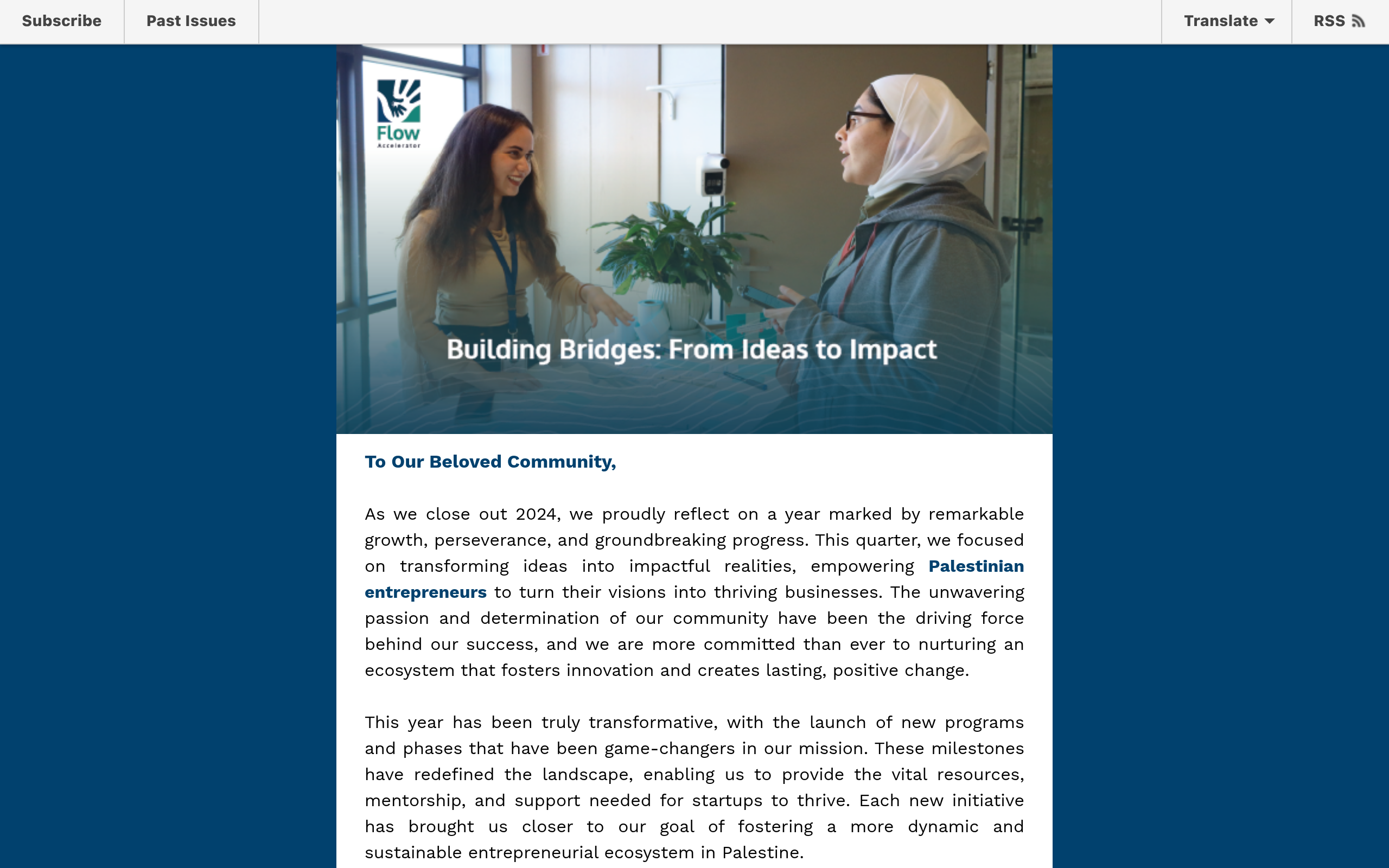 Our Building Blocks Q4 2024 | Building Bridges: From Ideas to Impact!