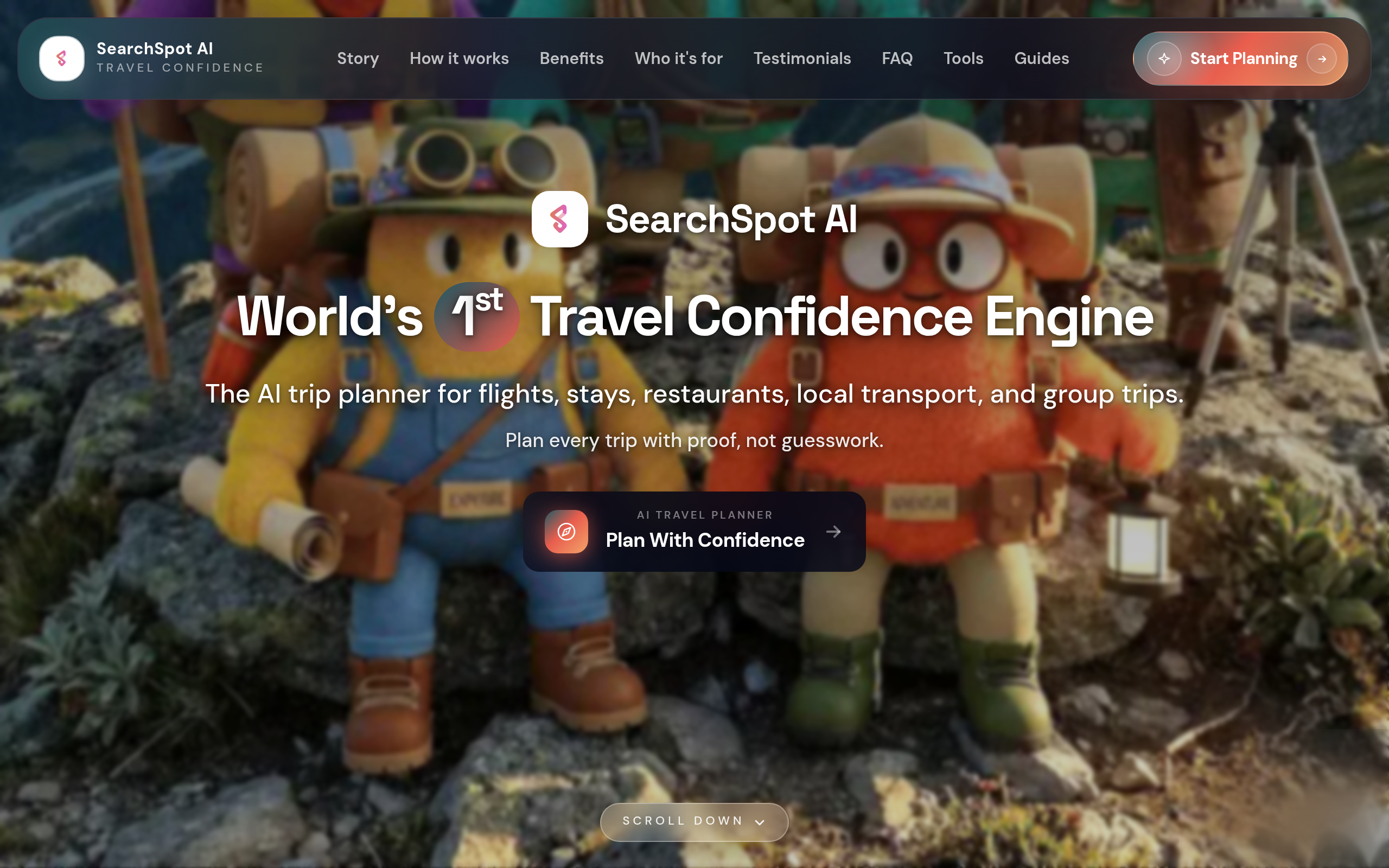 Screenshot of www.searchspot.ai