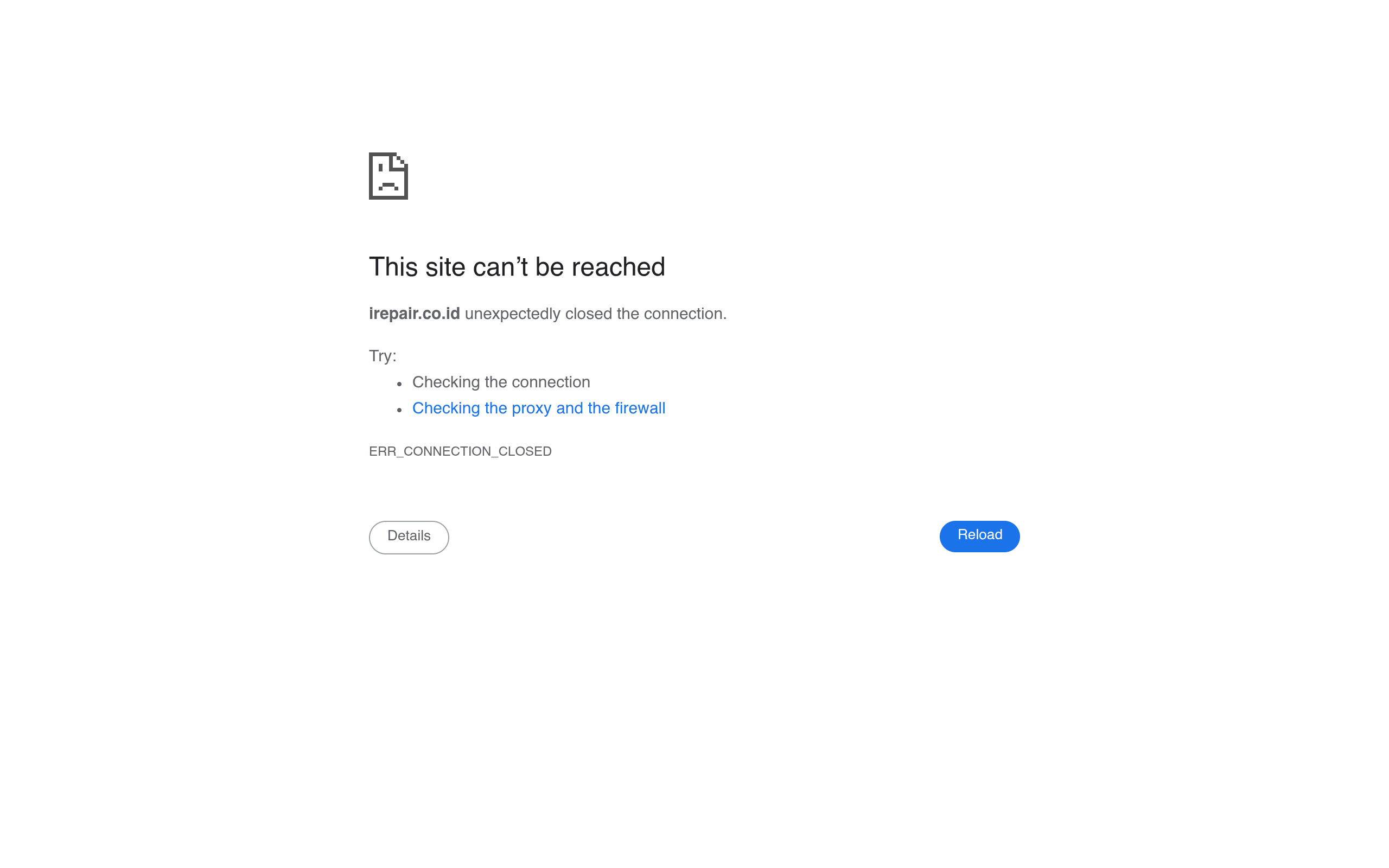 Screenshot of irepair.co.id