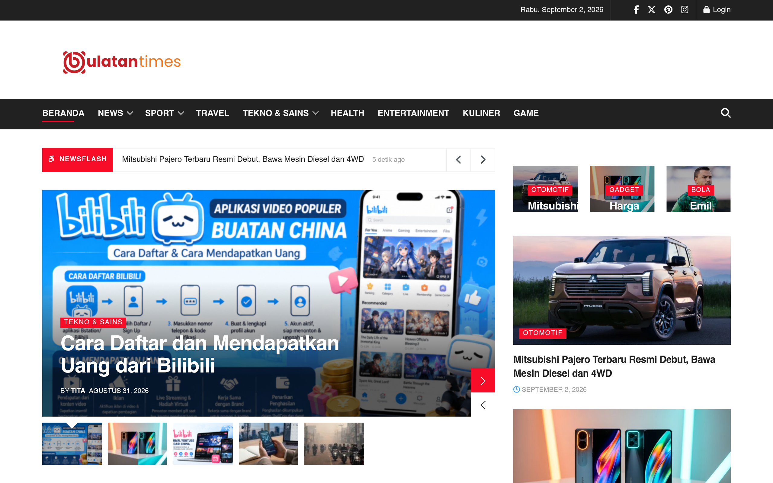 Screenshot of bulatantimes.com