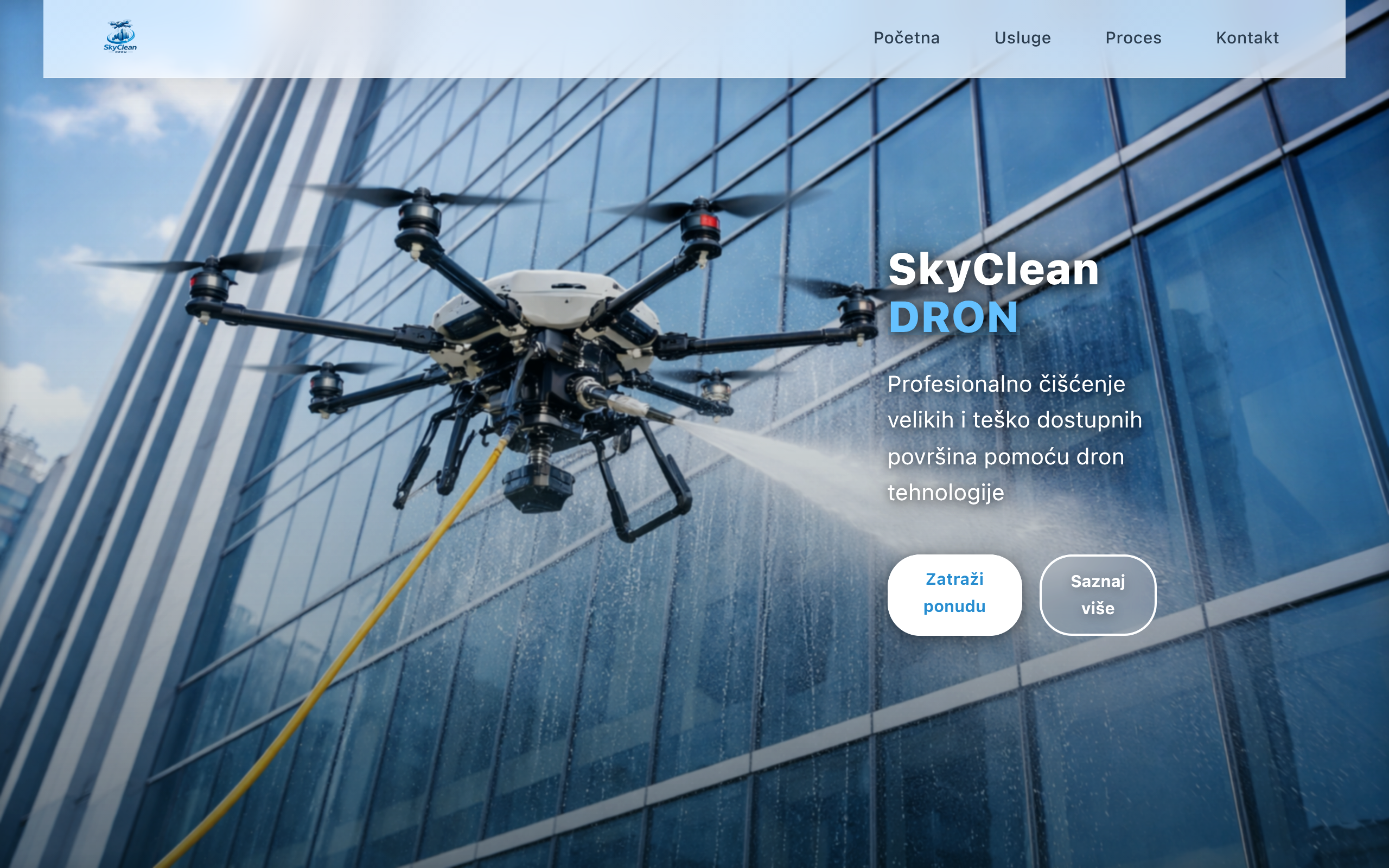 SkyClean DRON - screenshot sajta