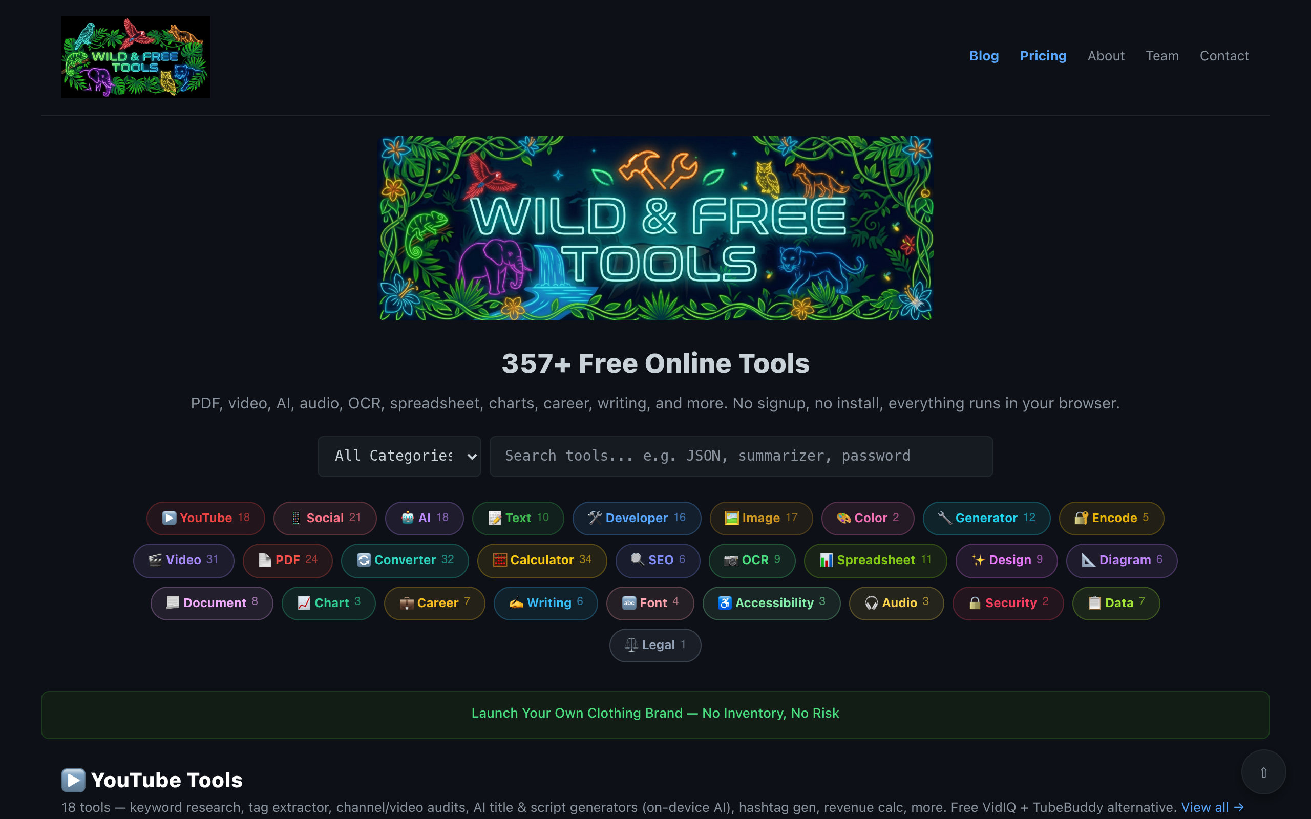 357+ Free Online Tools screenshot – image 1