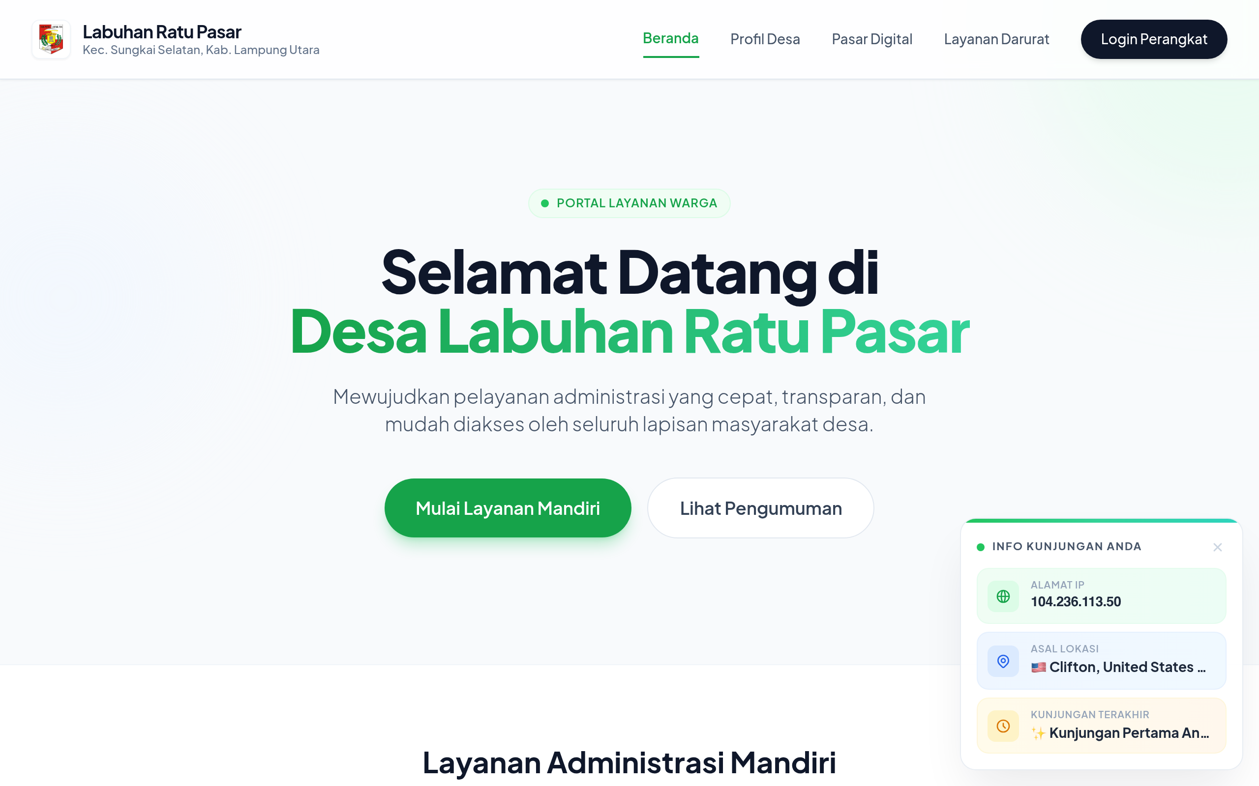 Screenshot of web-desa-labuhna-ratu-pasar.web.app