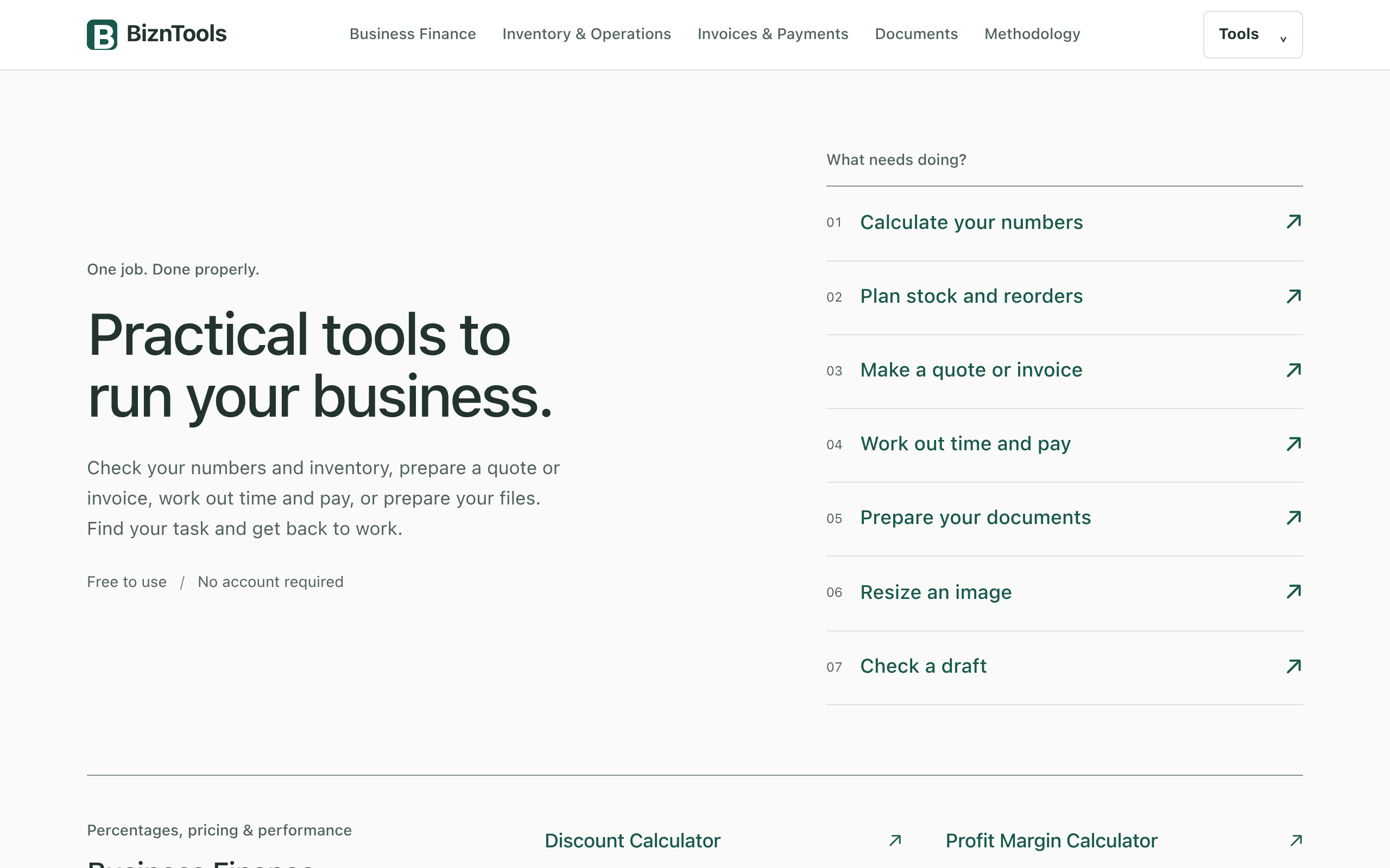 BiznTools screenshot, image 1