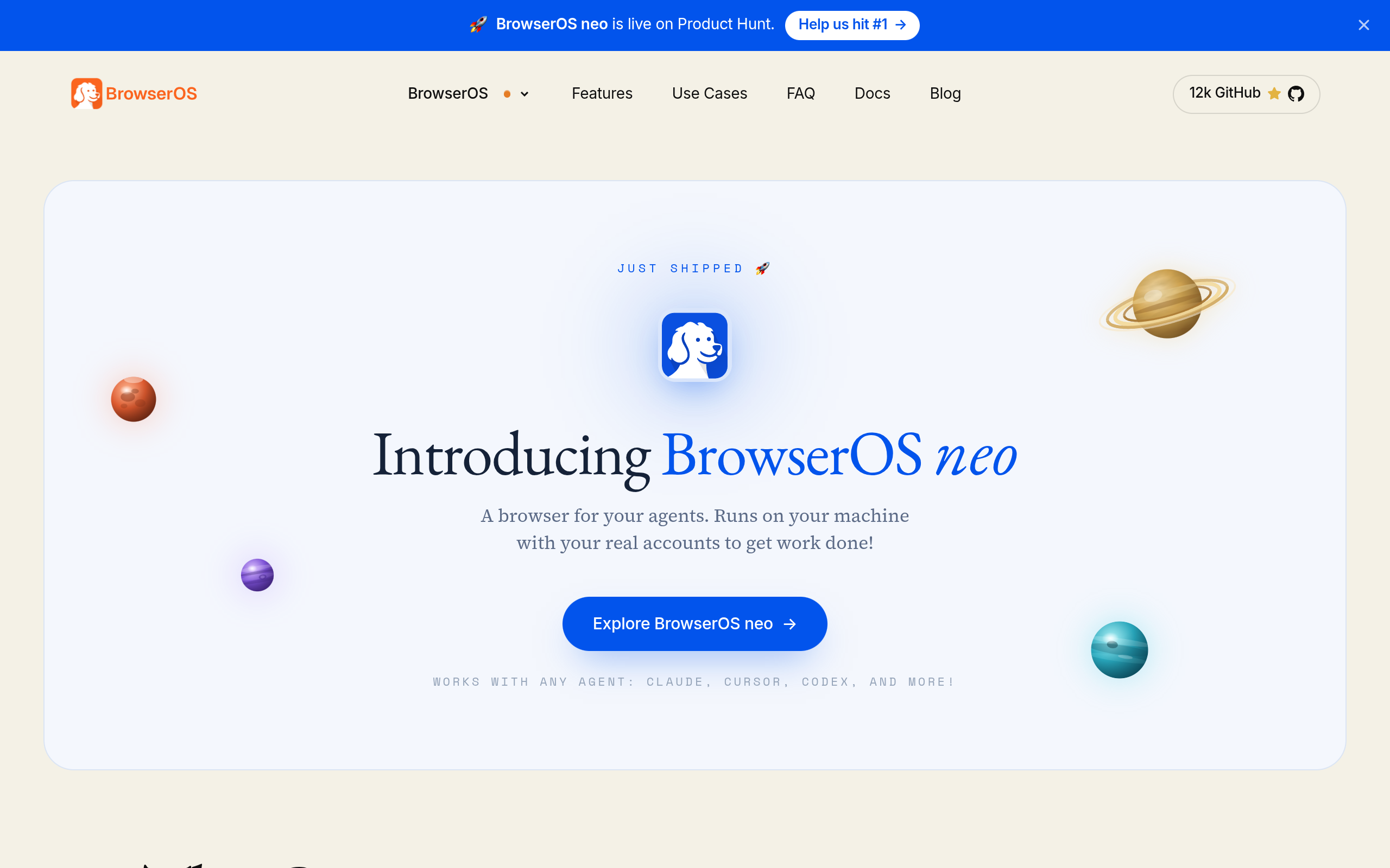 BrowserOS neo screenshot – image 1