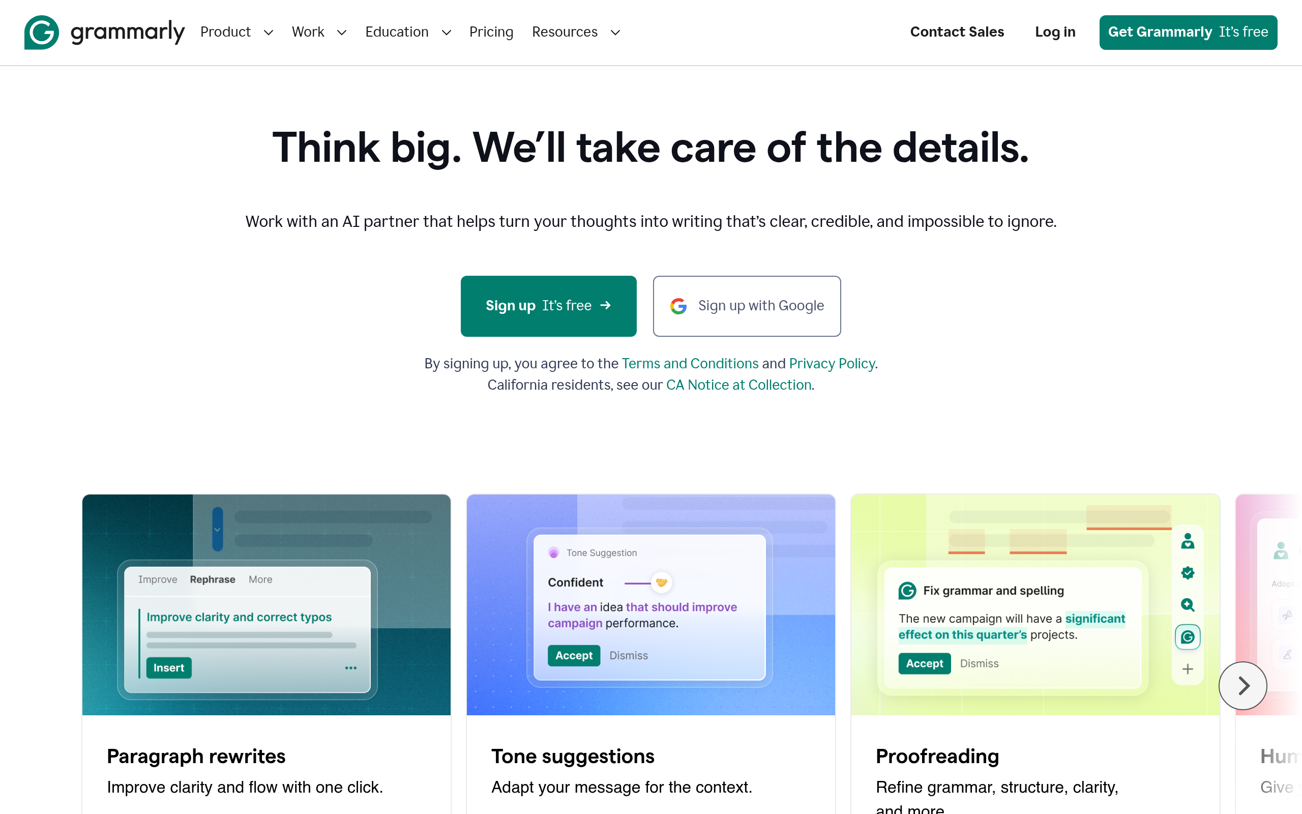 Grammarly 产品截图