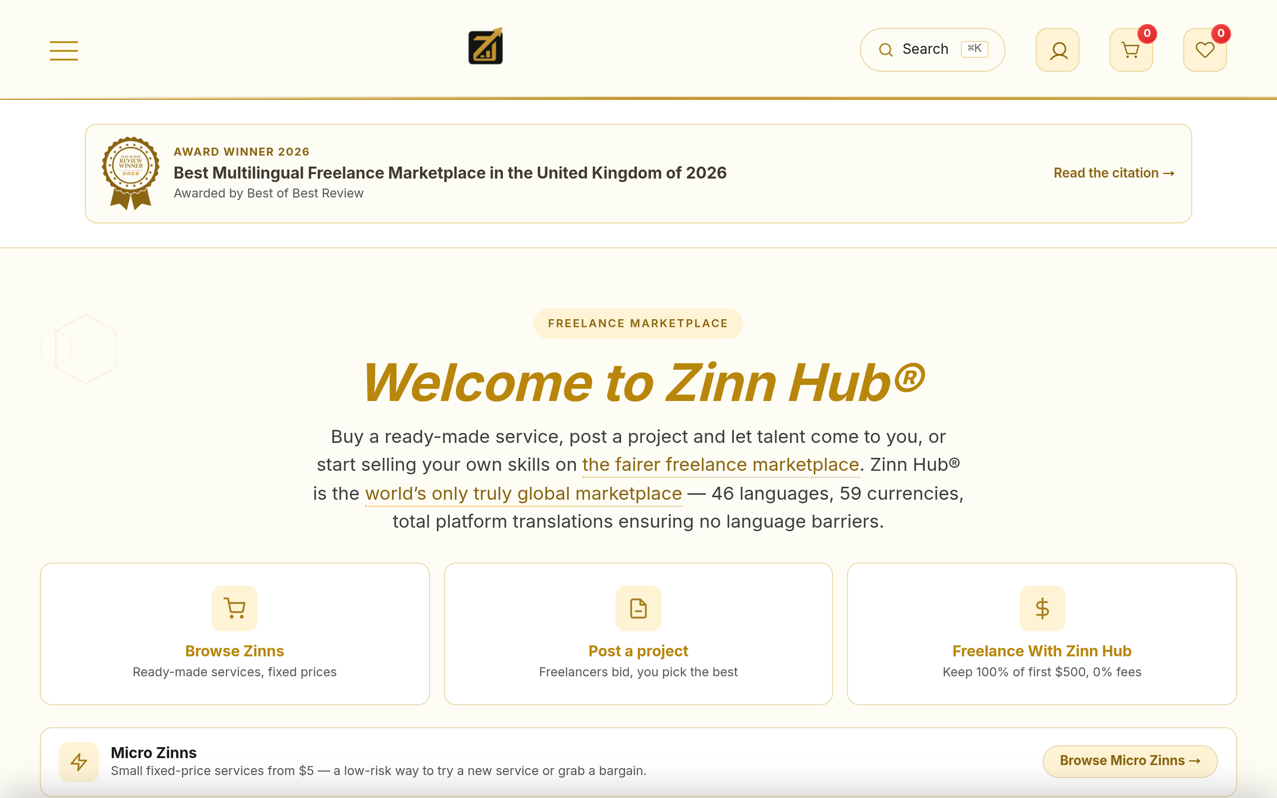 Zinn Hub screenshot