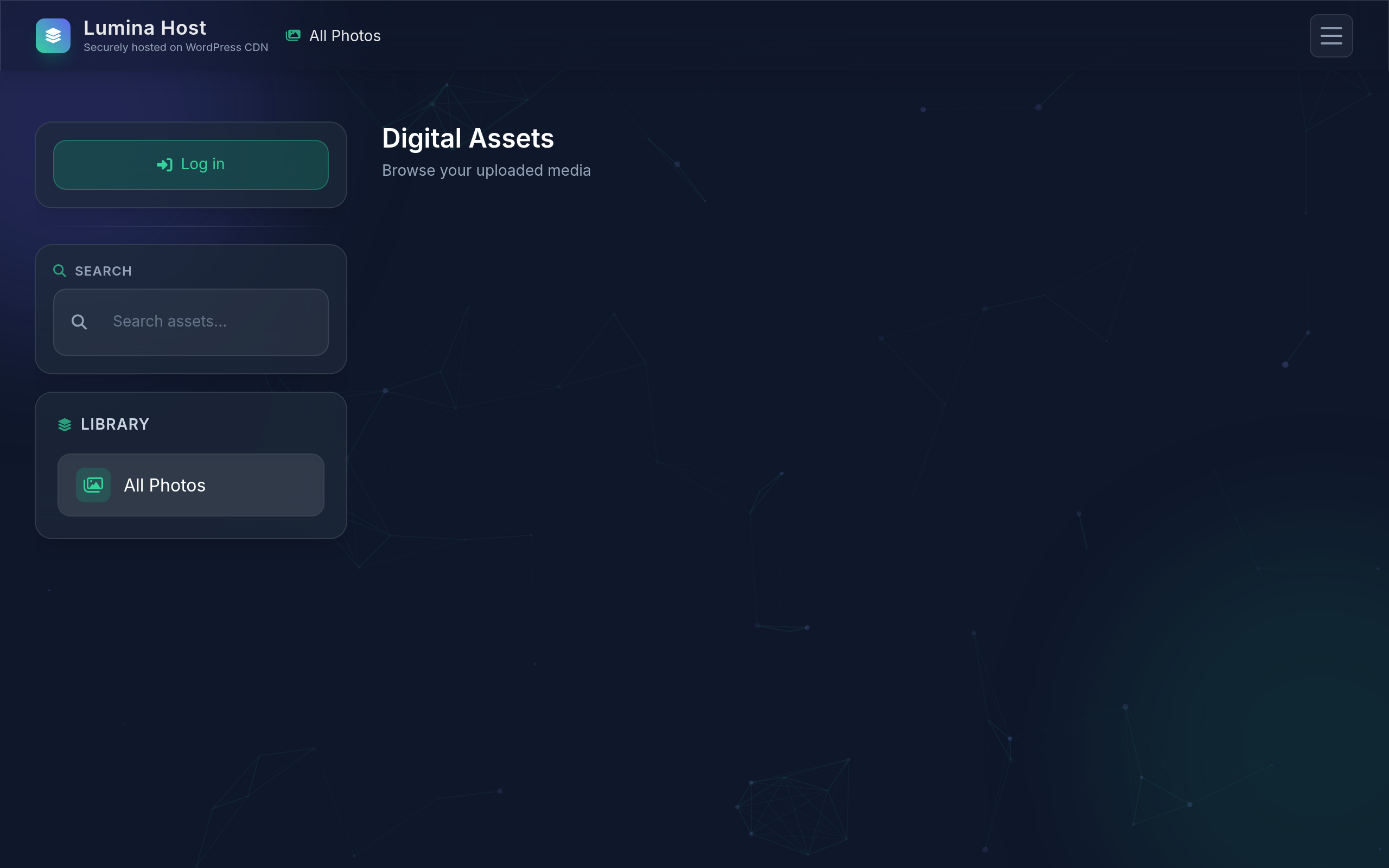 Screenshot of lumina-host