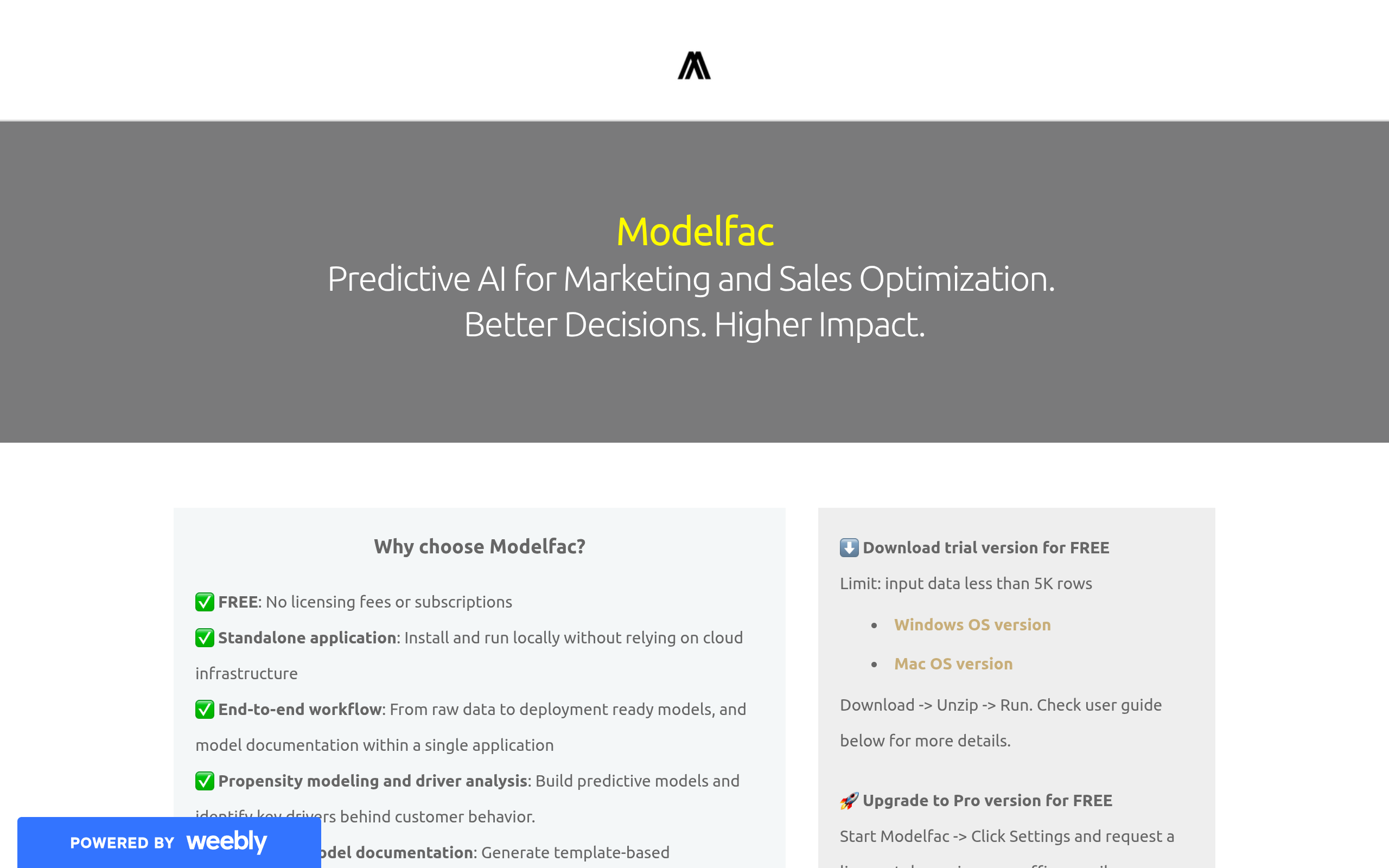 Modelfac screenshot – image 1
