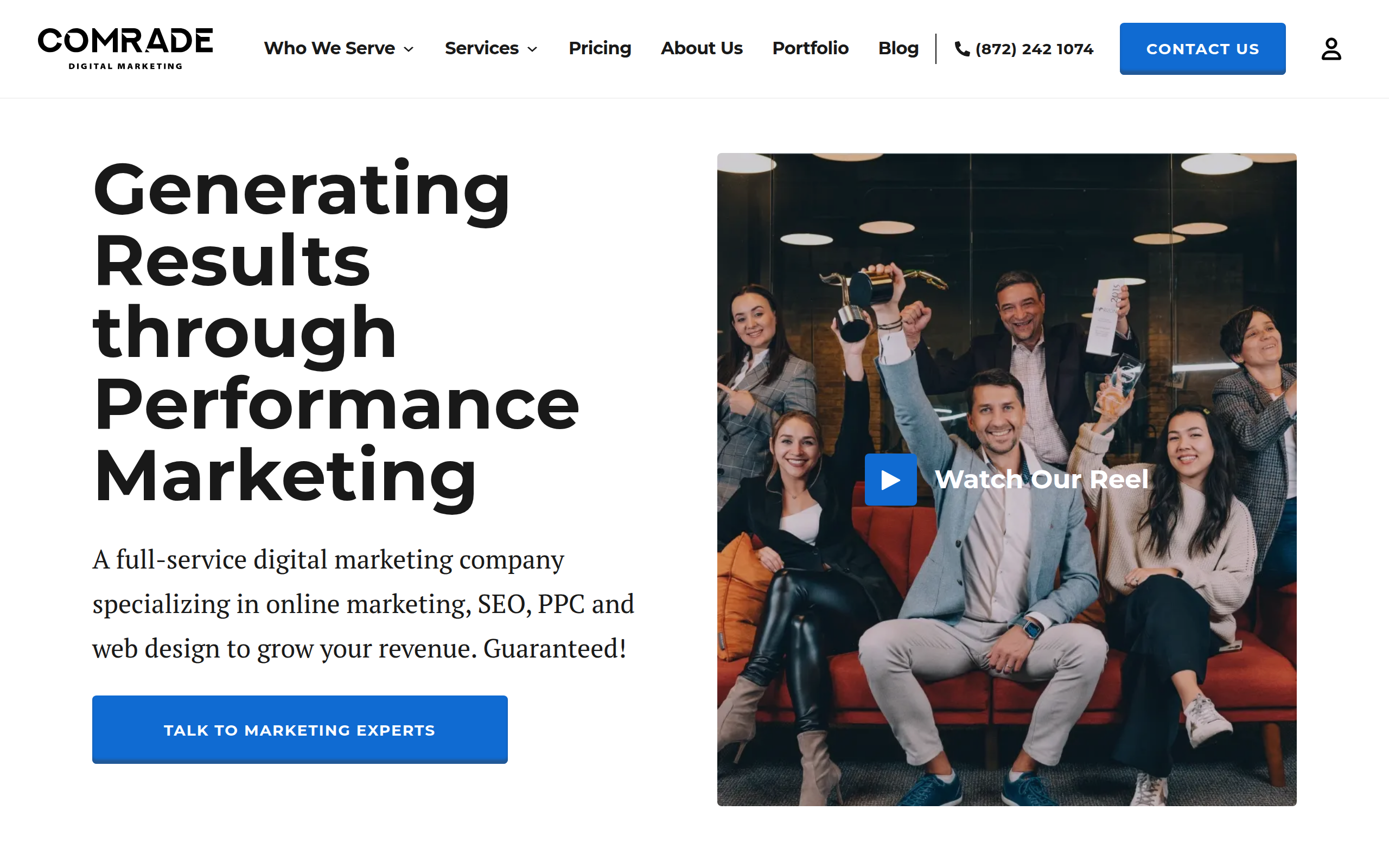 Comrade Digital Marketing Screenshot