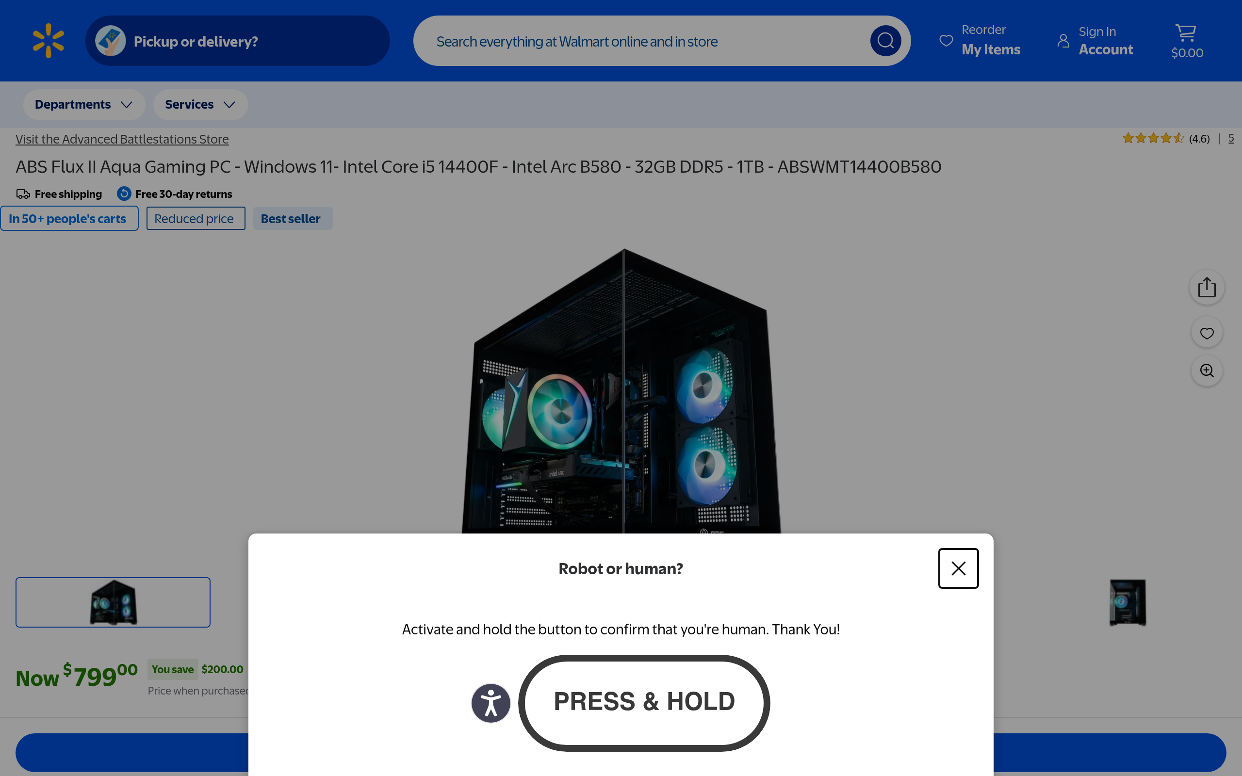 ABS Flux II Aqua Gaming PC (Intel Core i5 14400F / Intel Arc B580 / 32GB / 1TB) 9