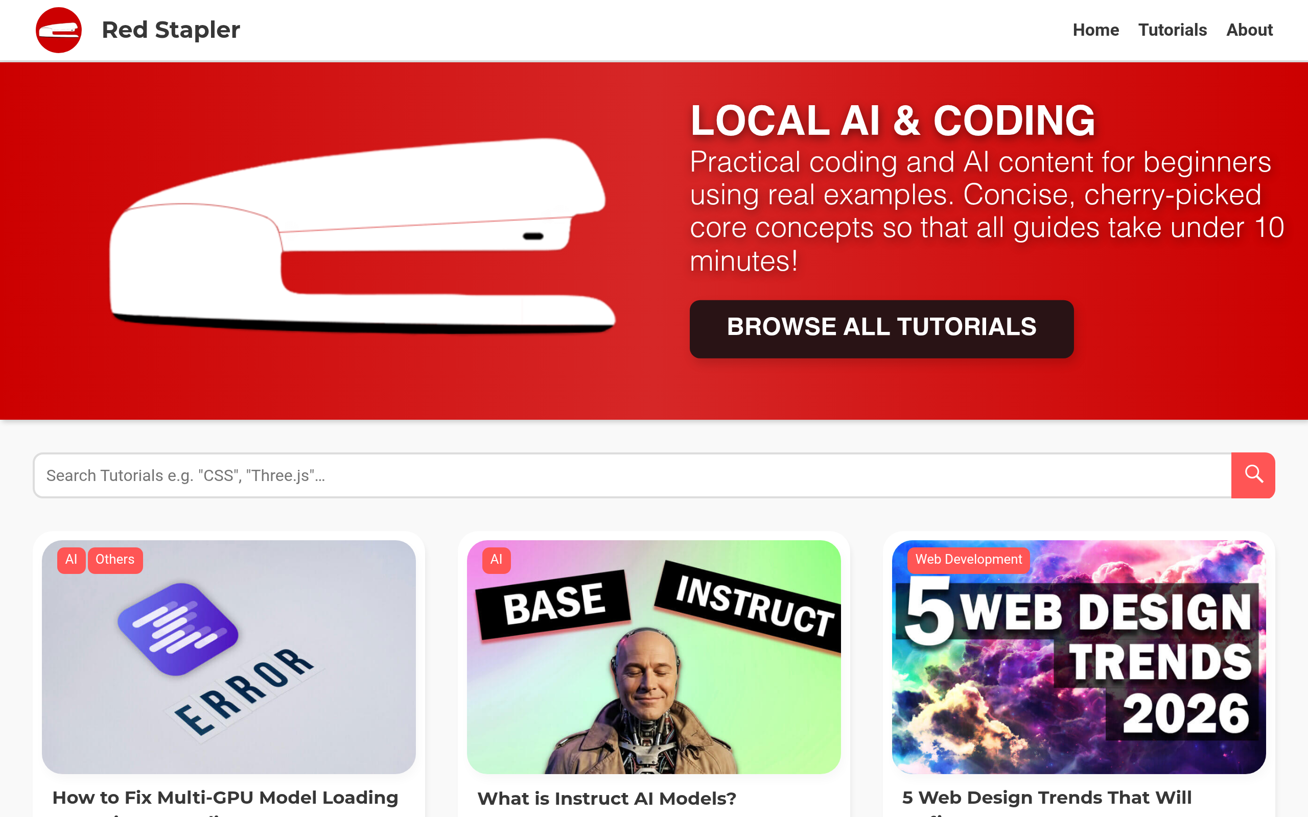 Screenshot of redstapler.co