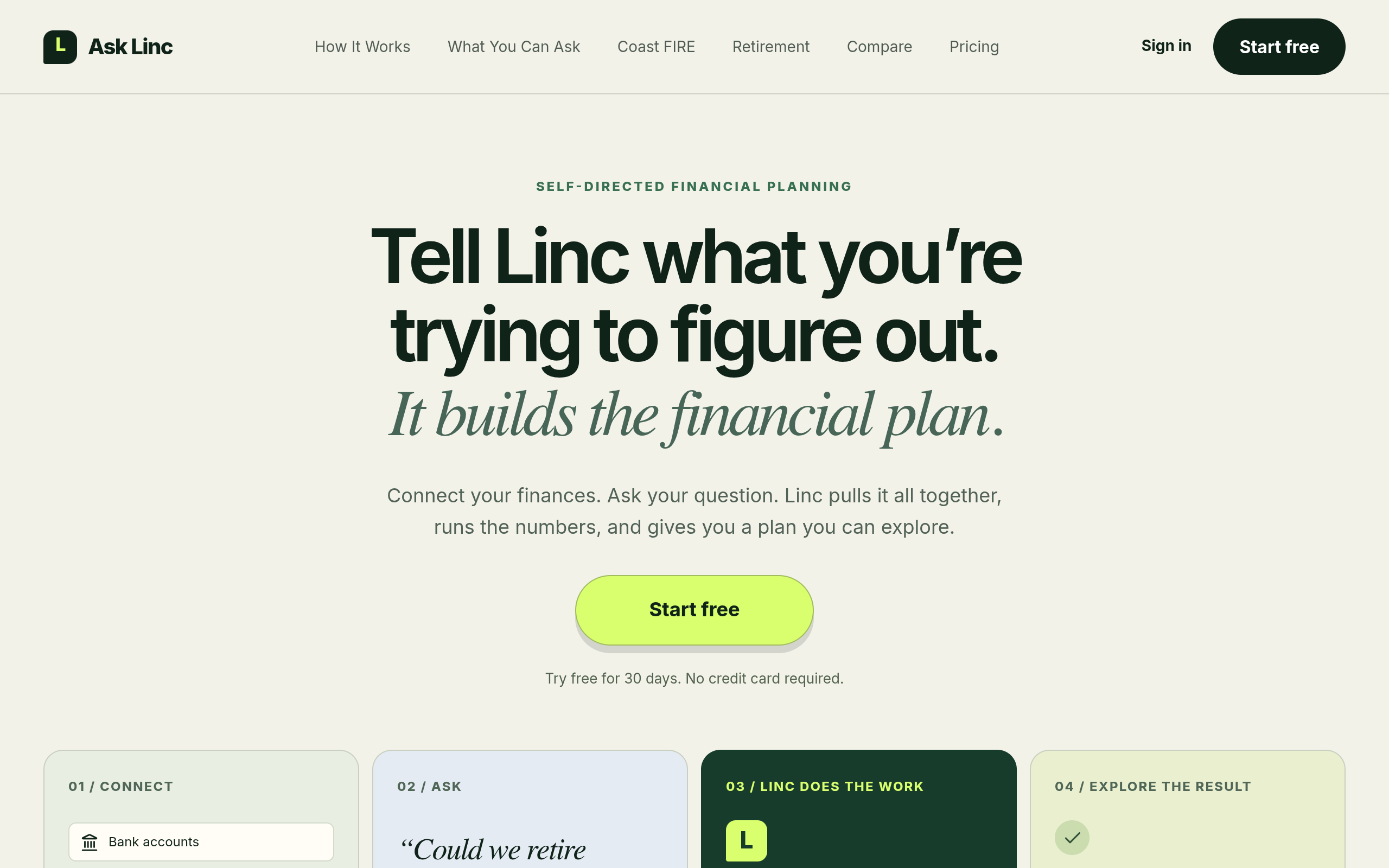 Ask Linc screenshot, image 1
