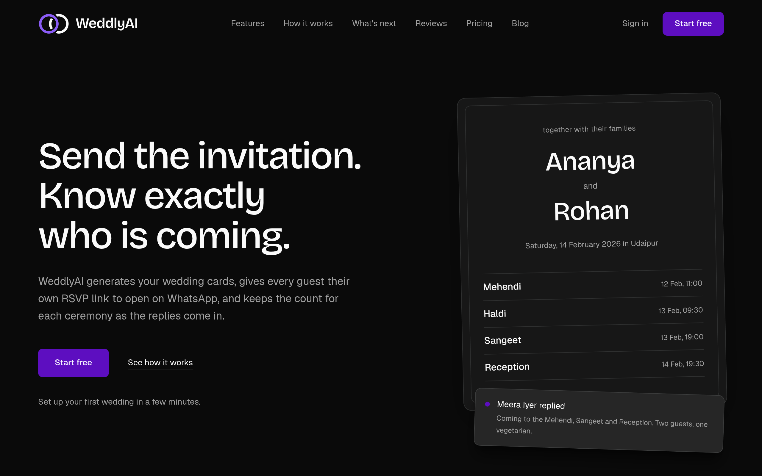 WeddlyAI screenshot