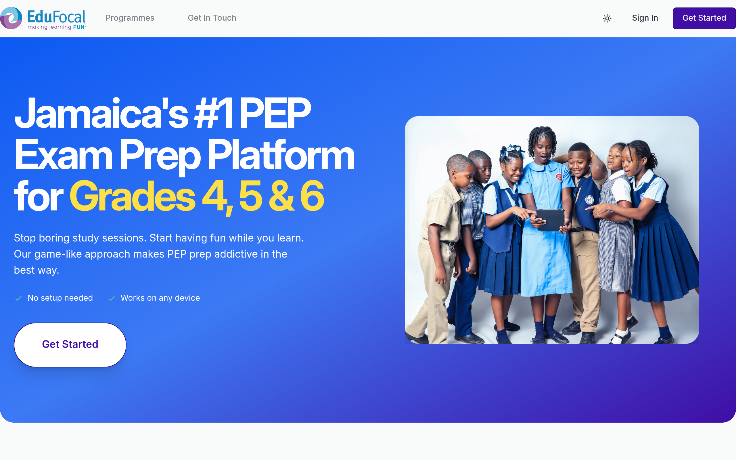 Screenshot of edufocalacademy.com