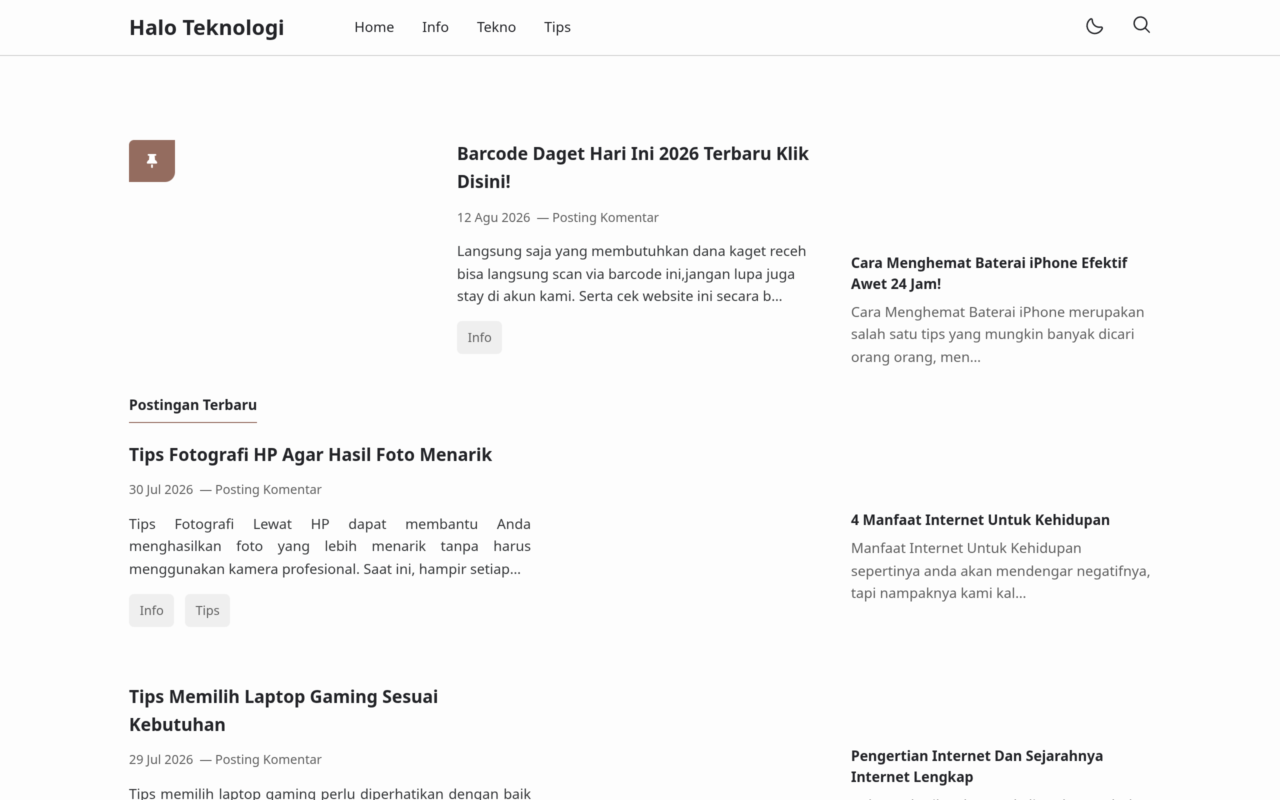 Screenshot of haloteknologi.com