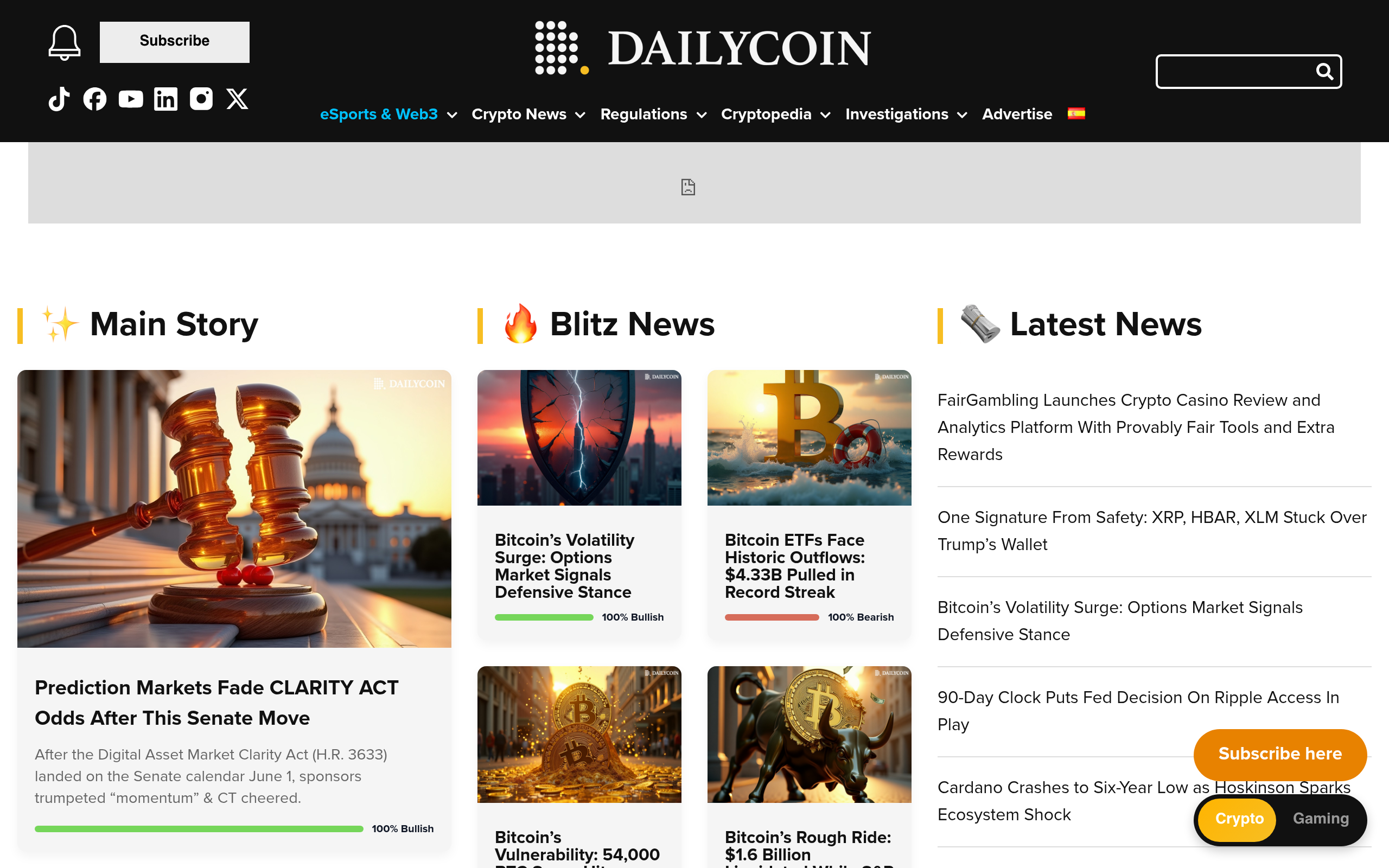 Screenshot of dailycoin.com