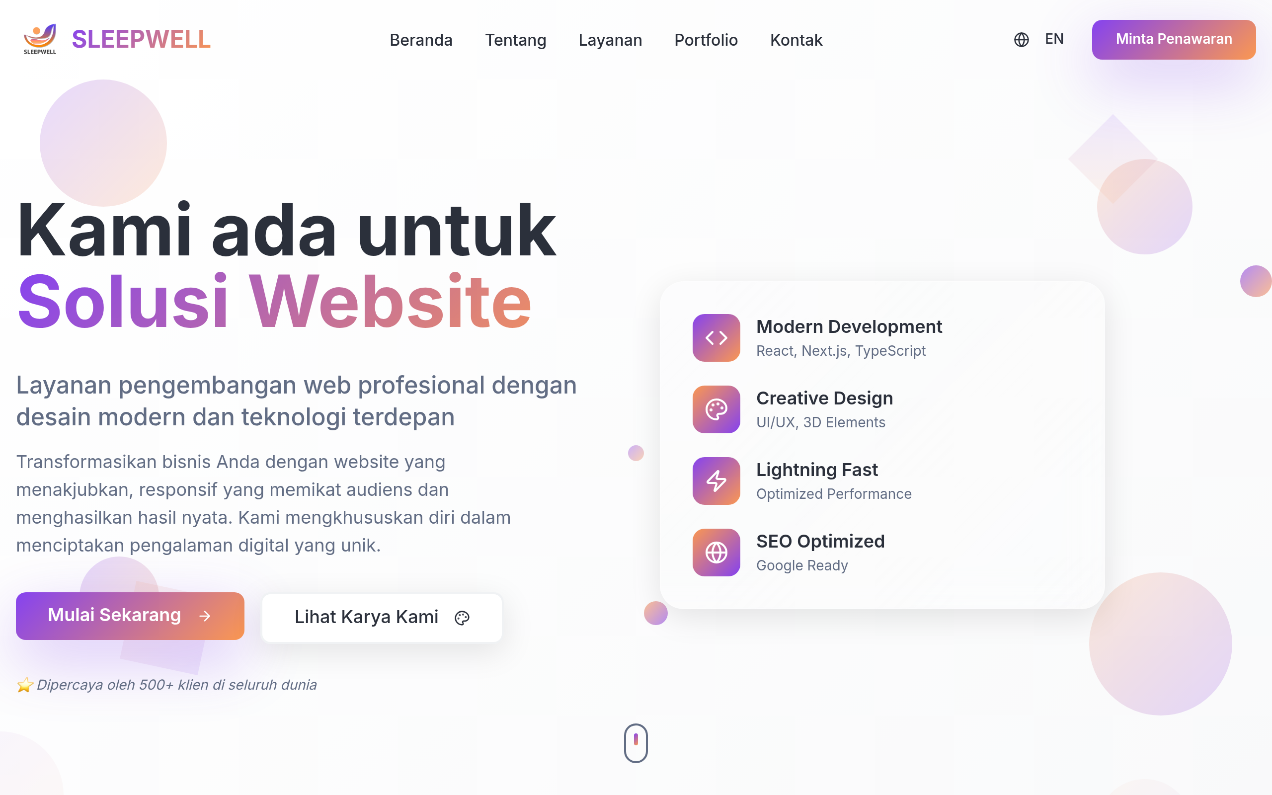 Screenshot of sleepwellindonesia.com