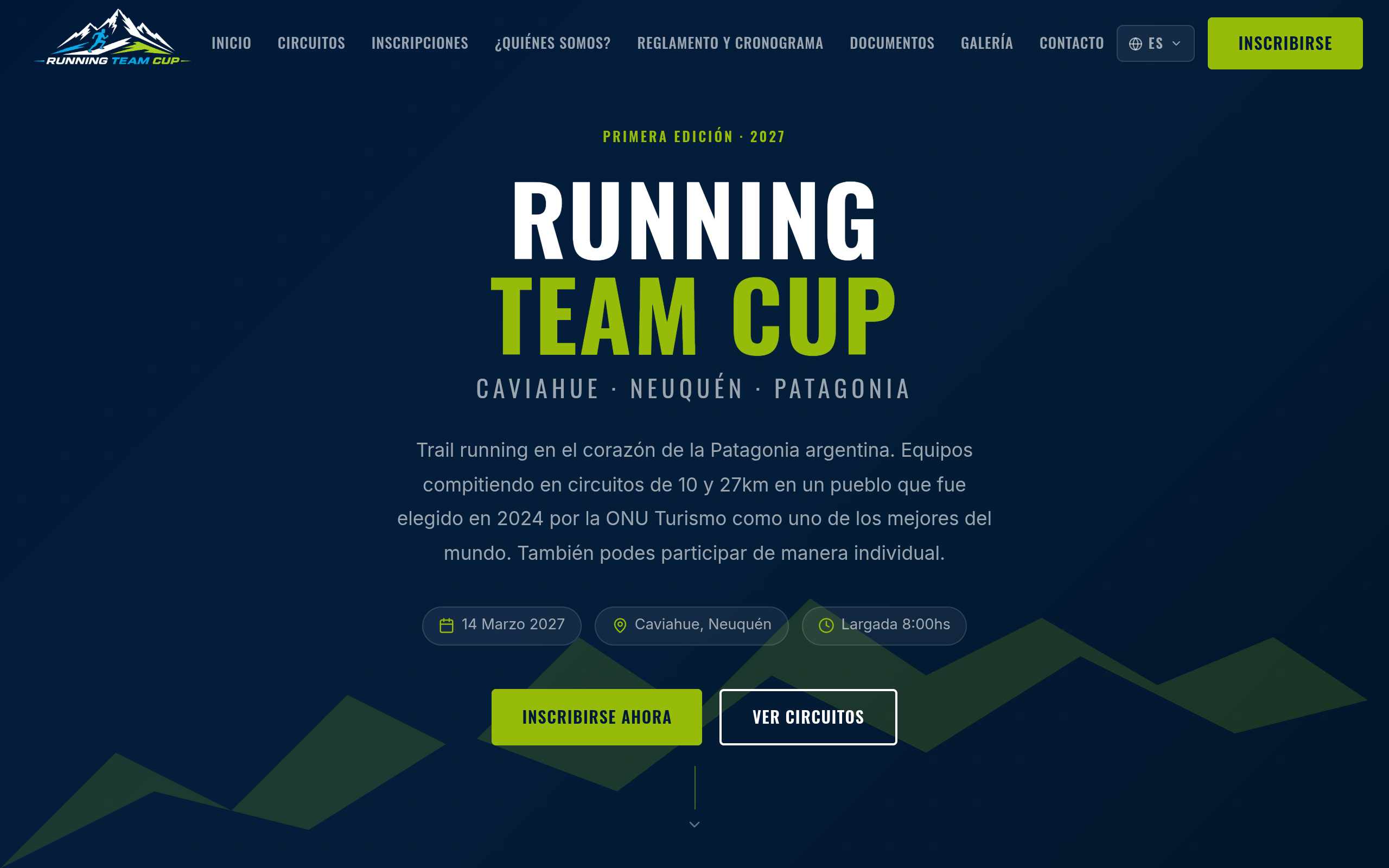 Captura del proyecto Running Team Cup desarrollado por Driva Dev