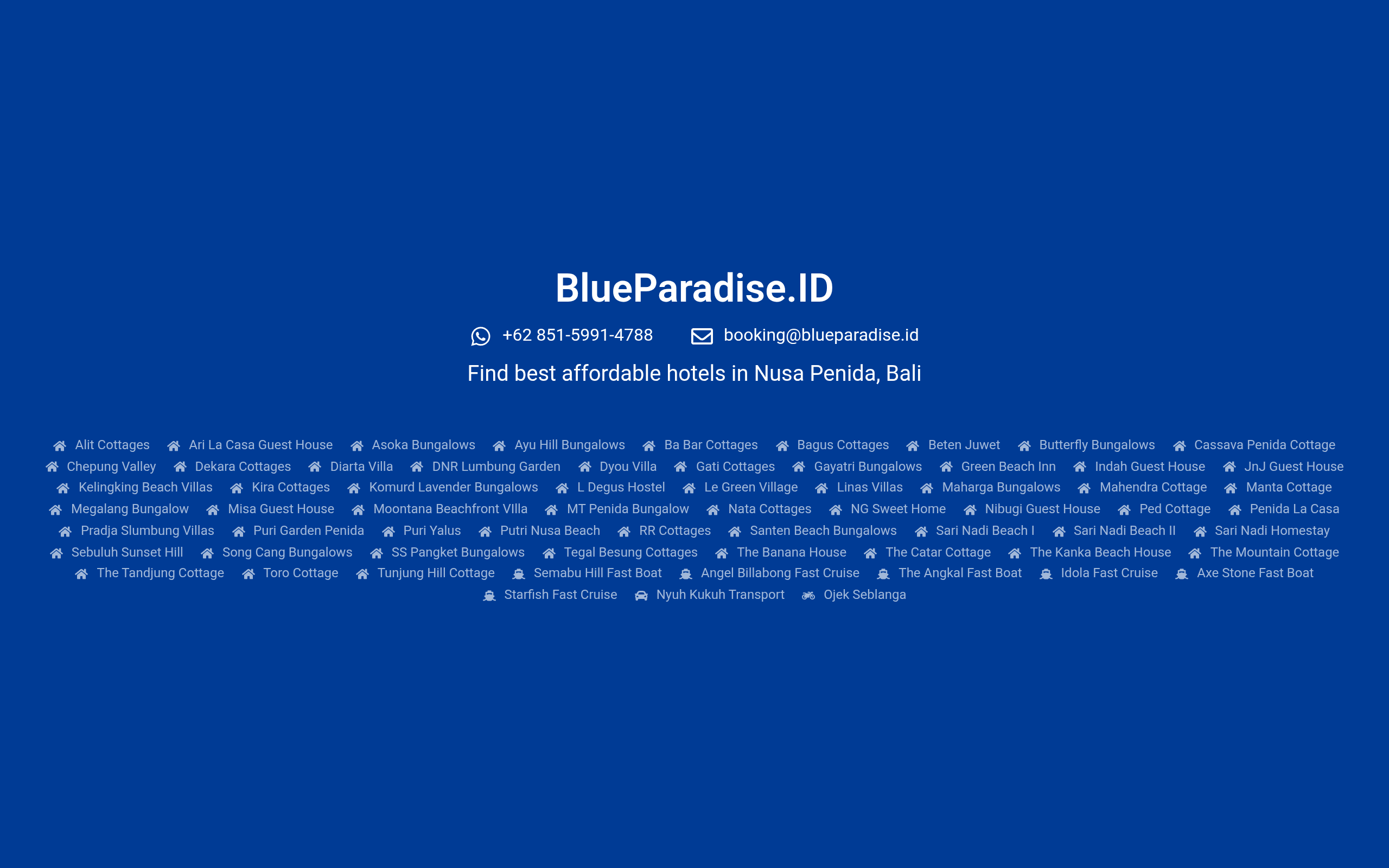 Screenshot of blueparadise.id