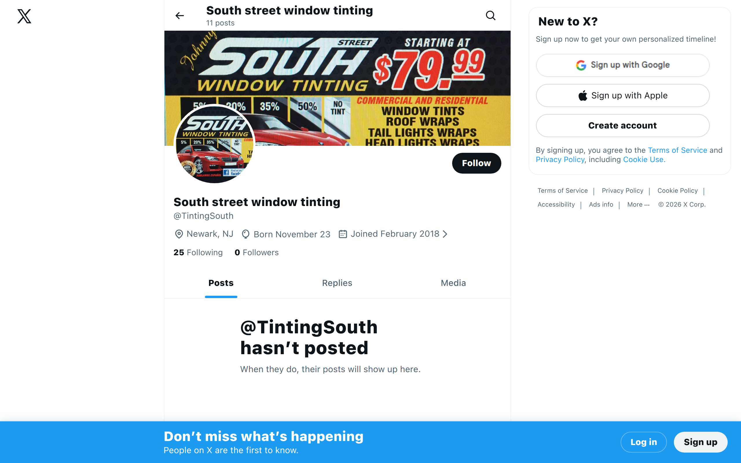 South Street Window Tinting Screenshot