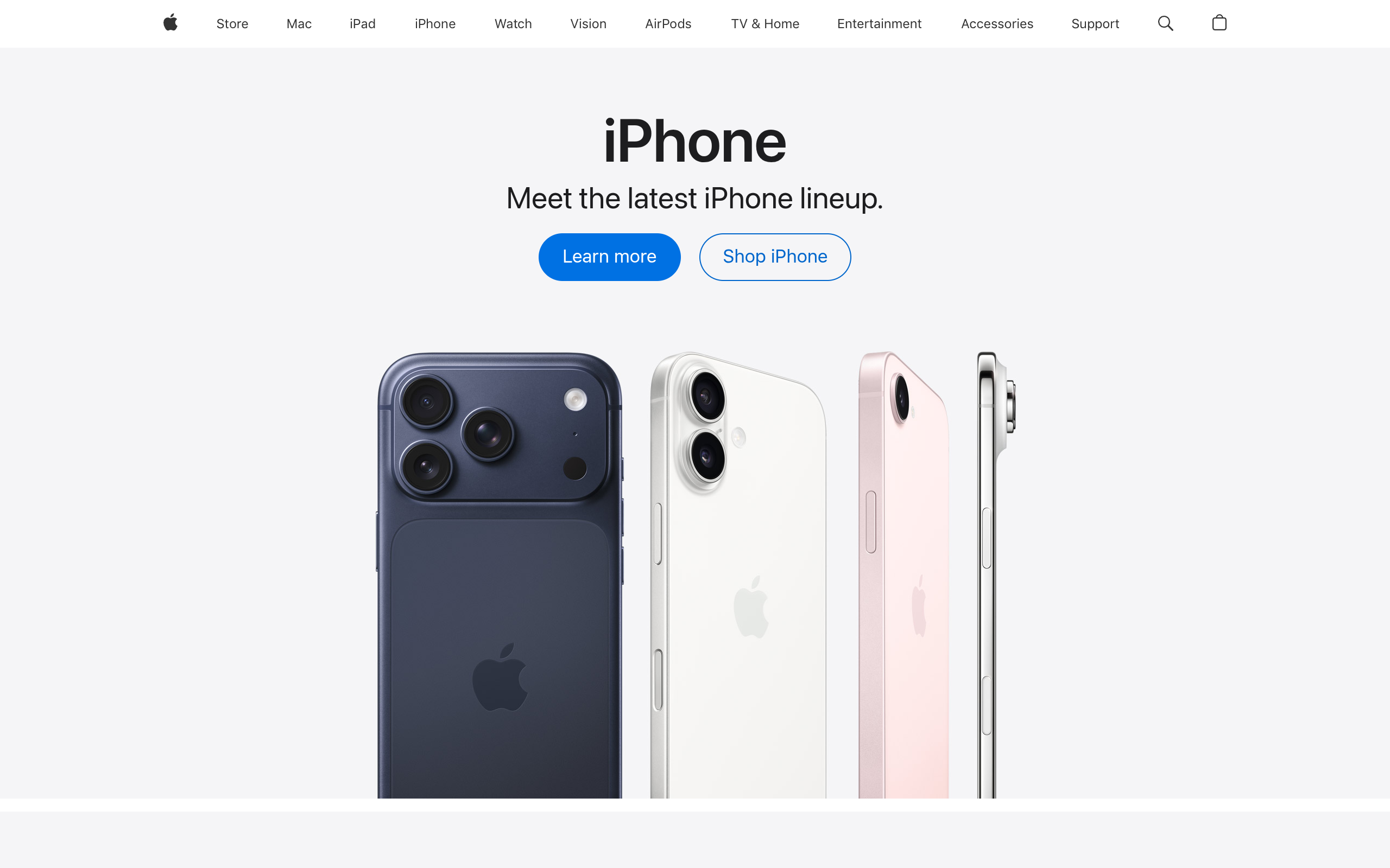 Screenshot of apple.com