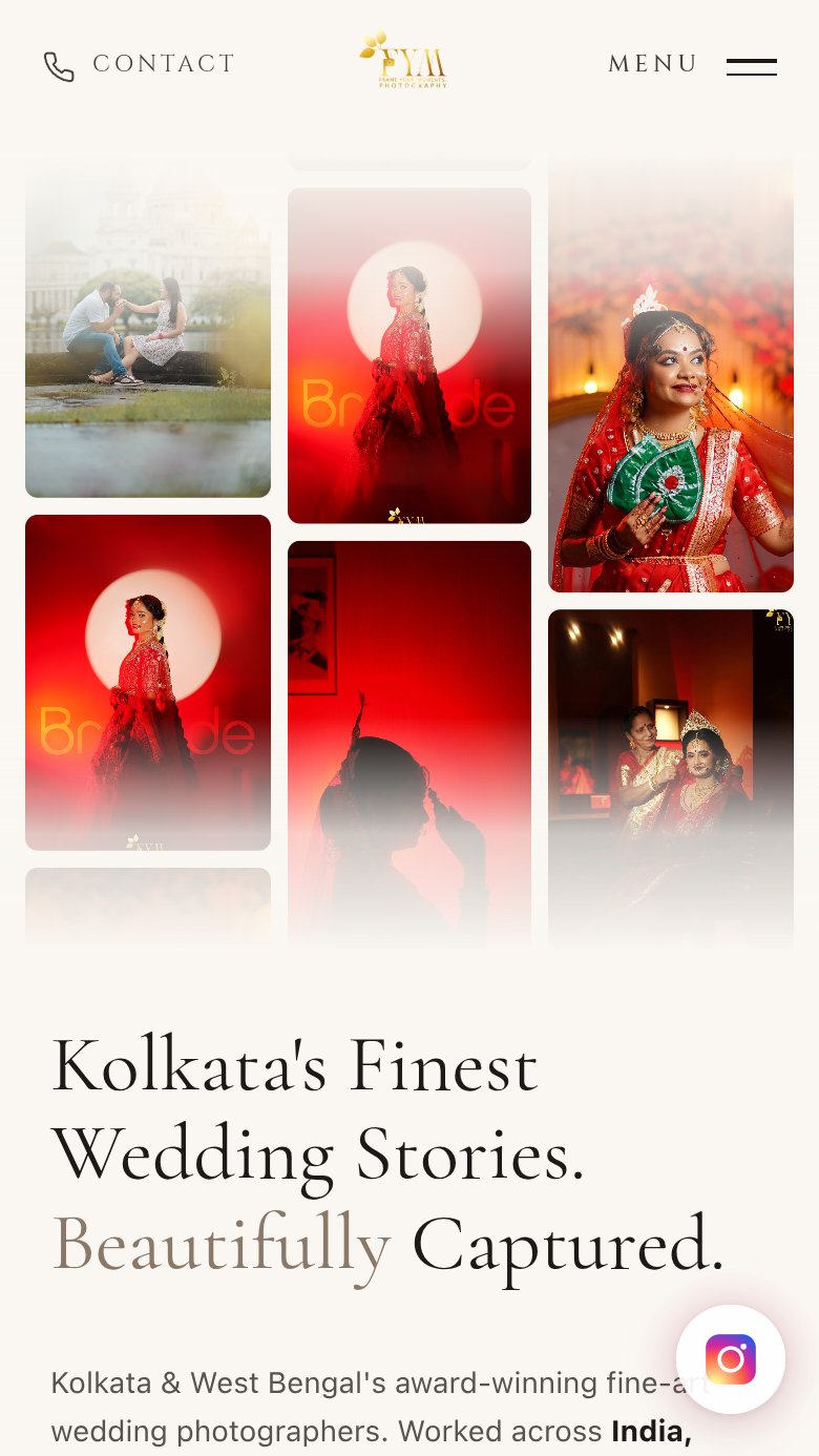 Frame Your Moments mobile view