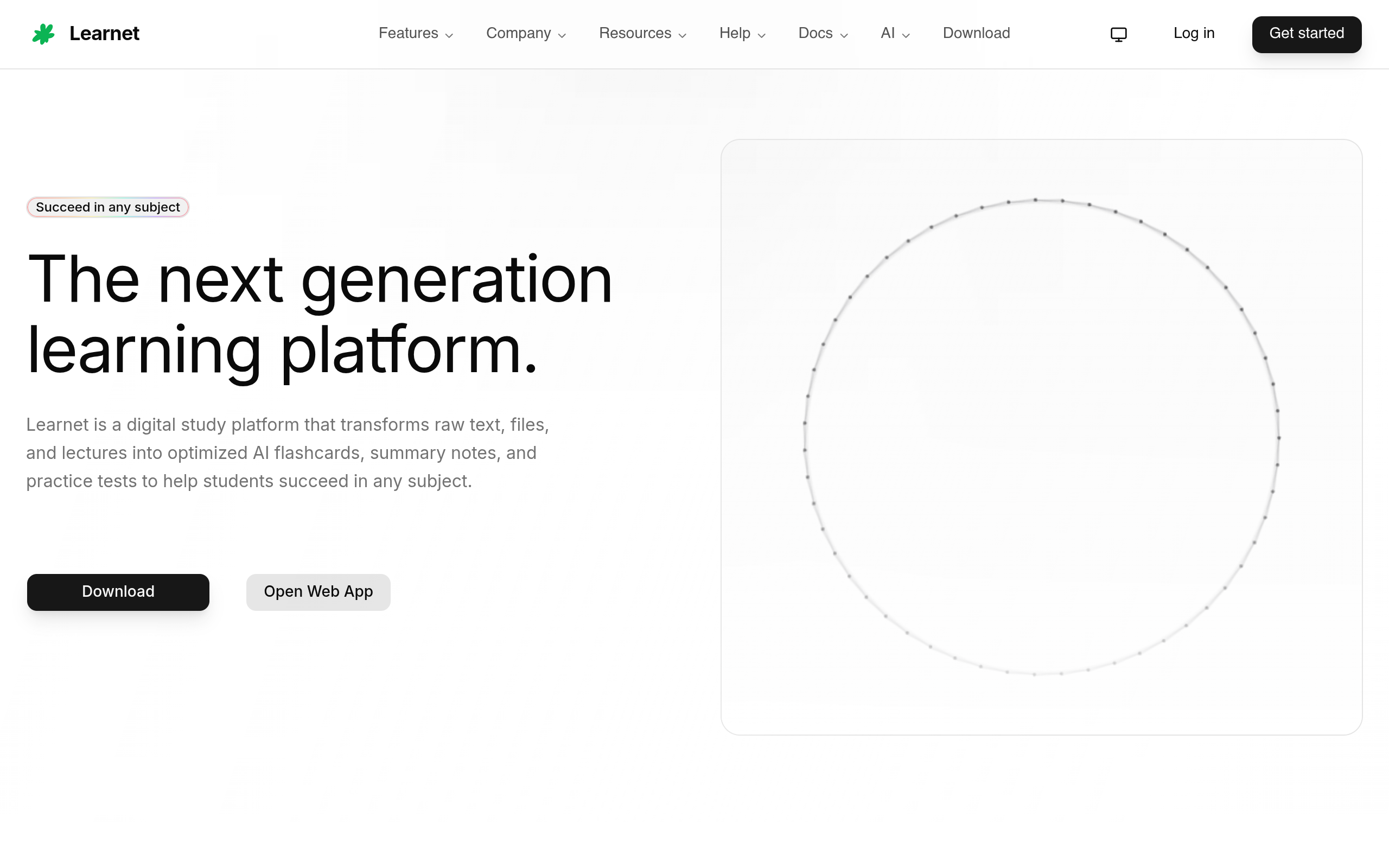 Learnet screenshot, image 1