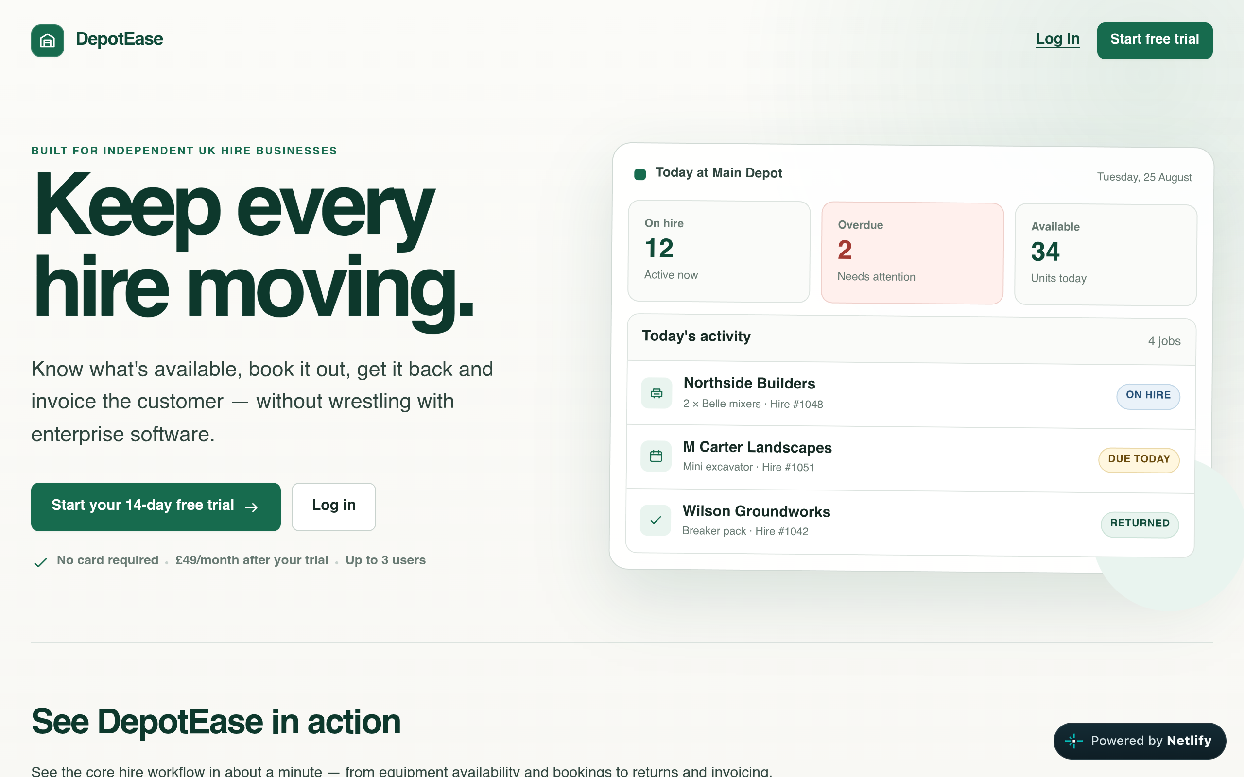DepotEase screenshot, image 1