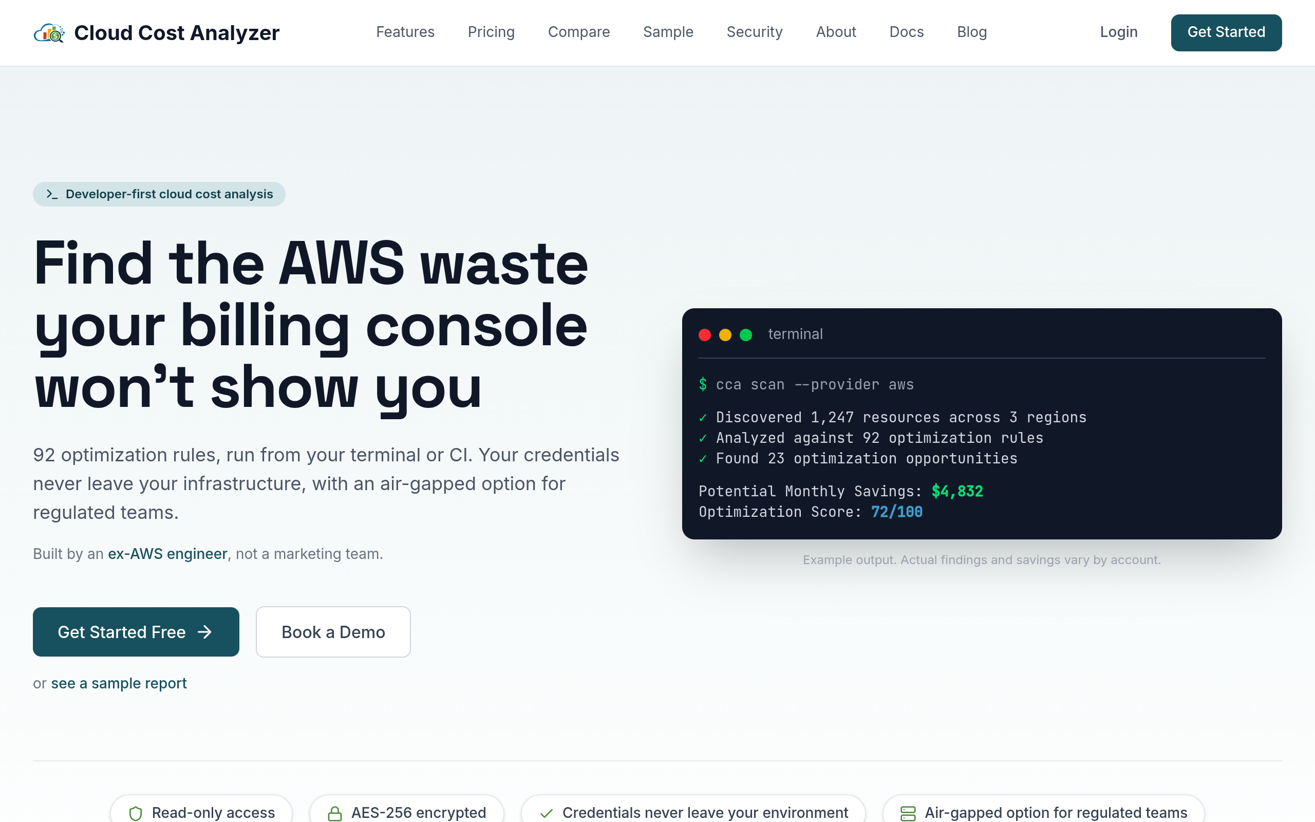 Cloud Cost Analyzer screenshot, image 1