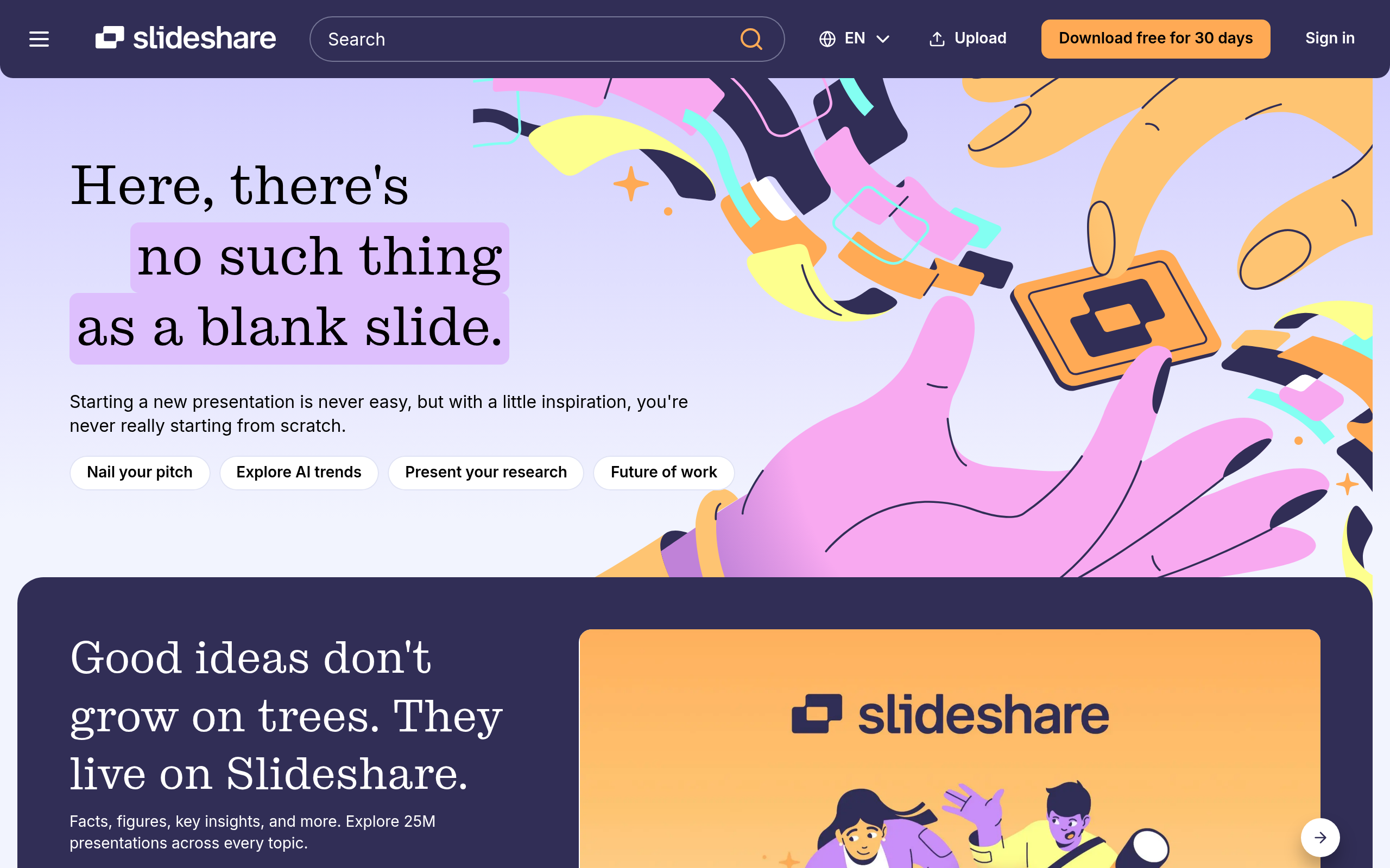 Screenshot of slideshare.net