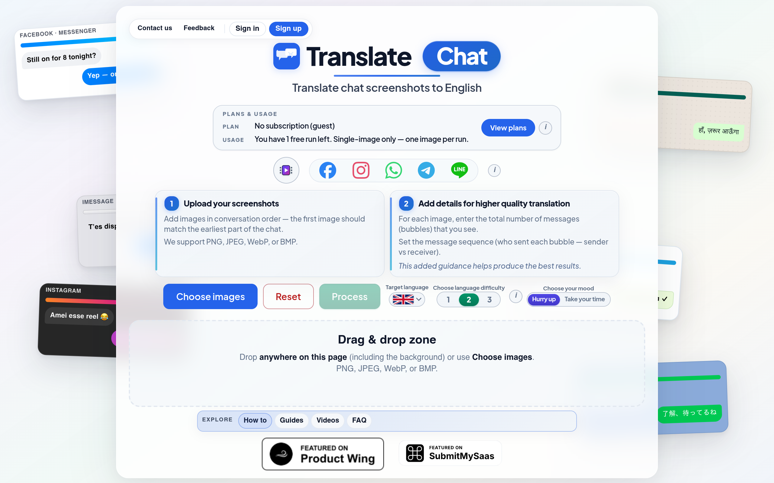 Translate Chat screenshot, image 1