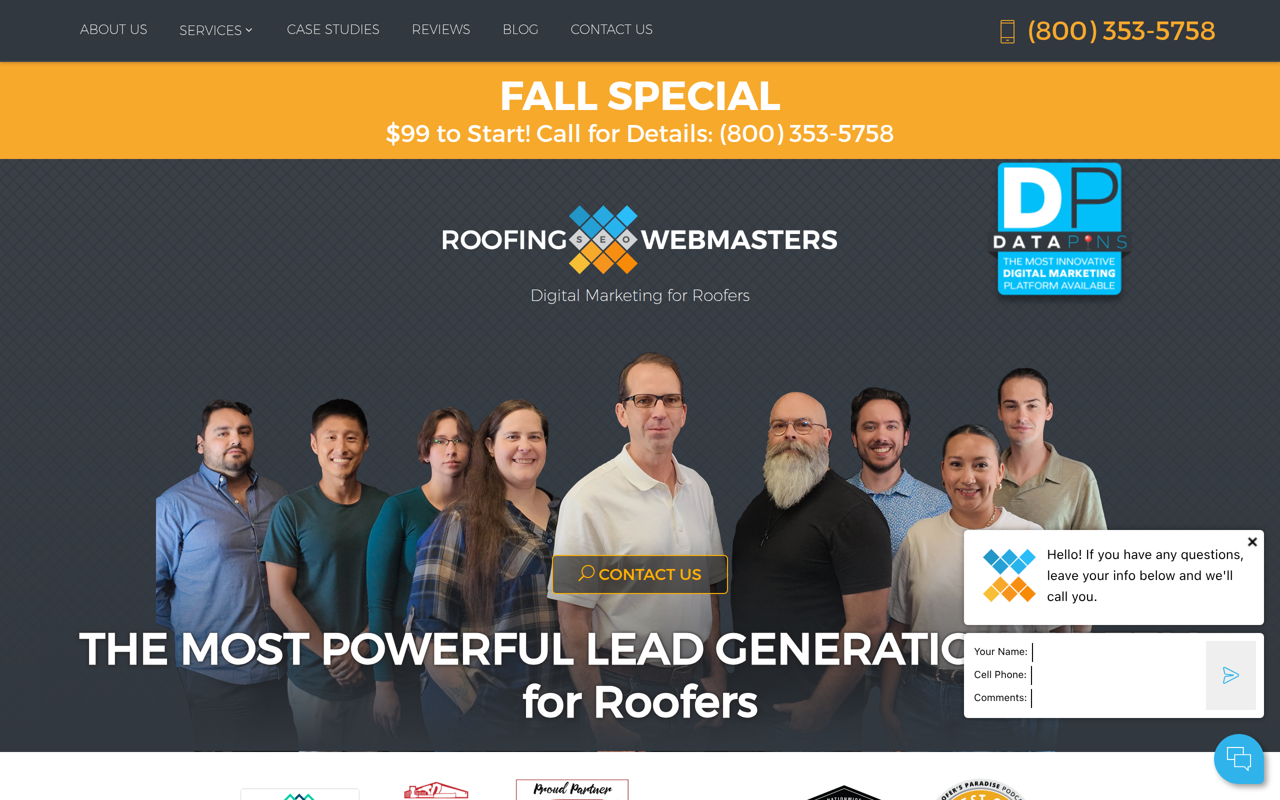Roofing Webmasters Screenshot