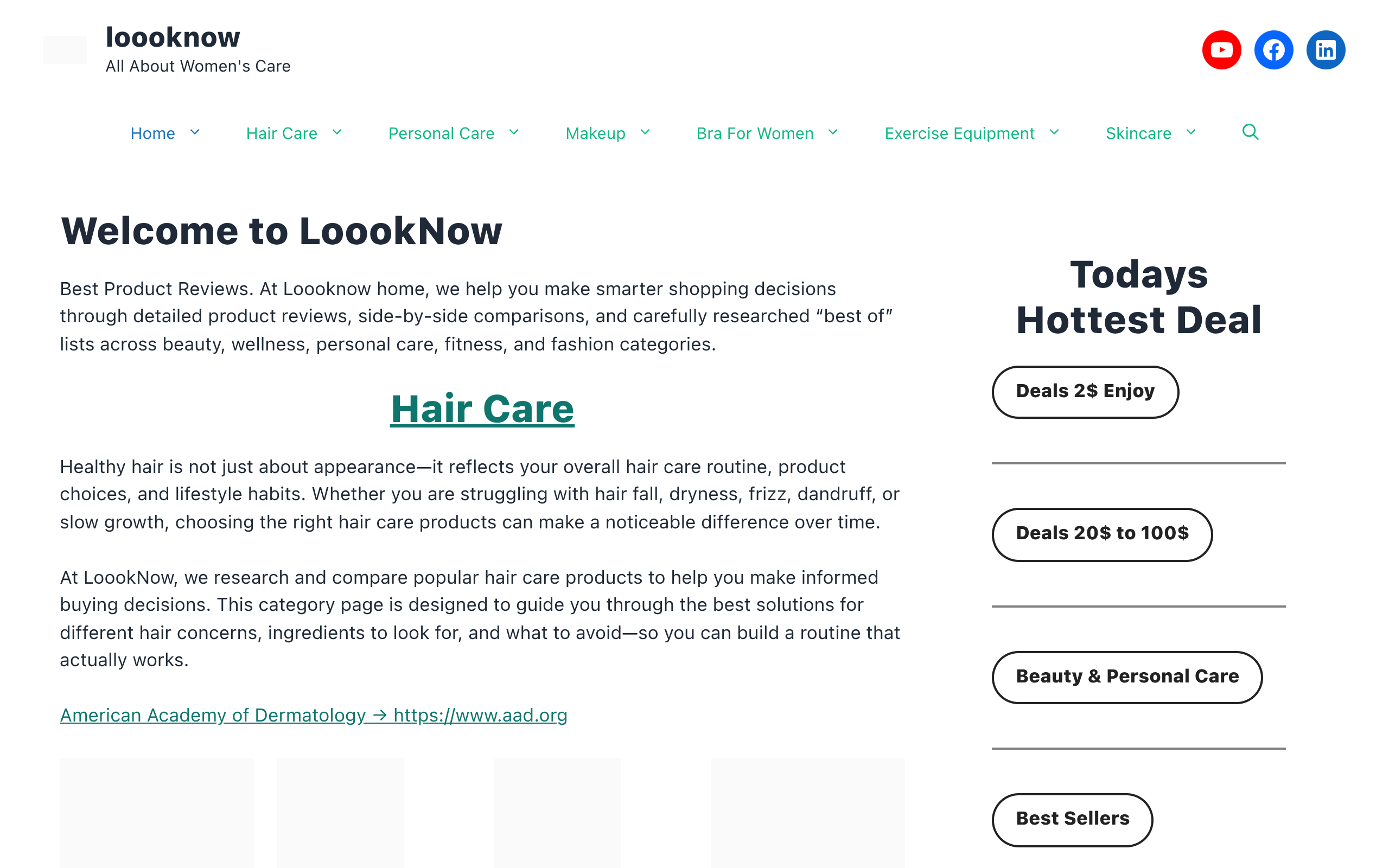 Screenshot of loooknow.com