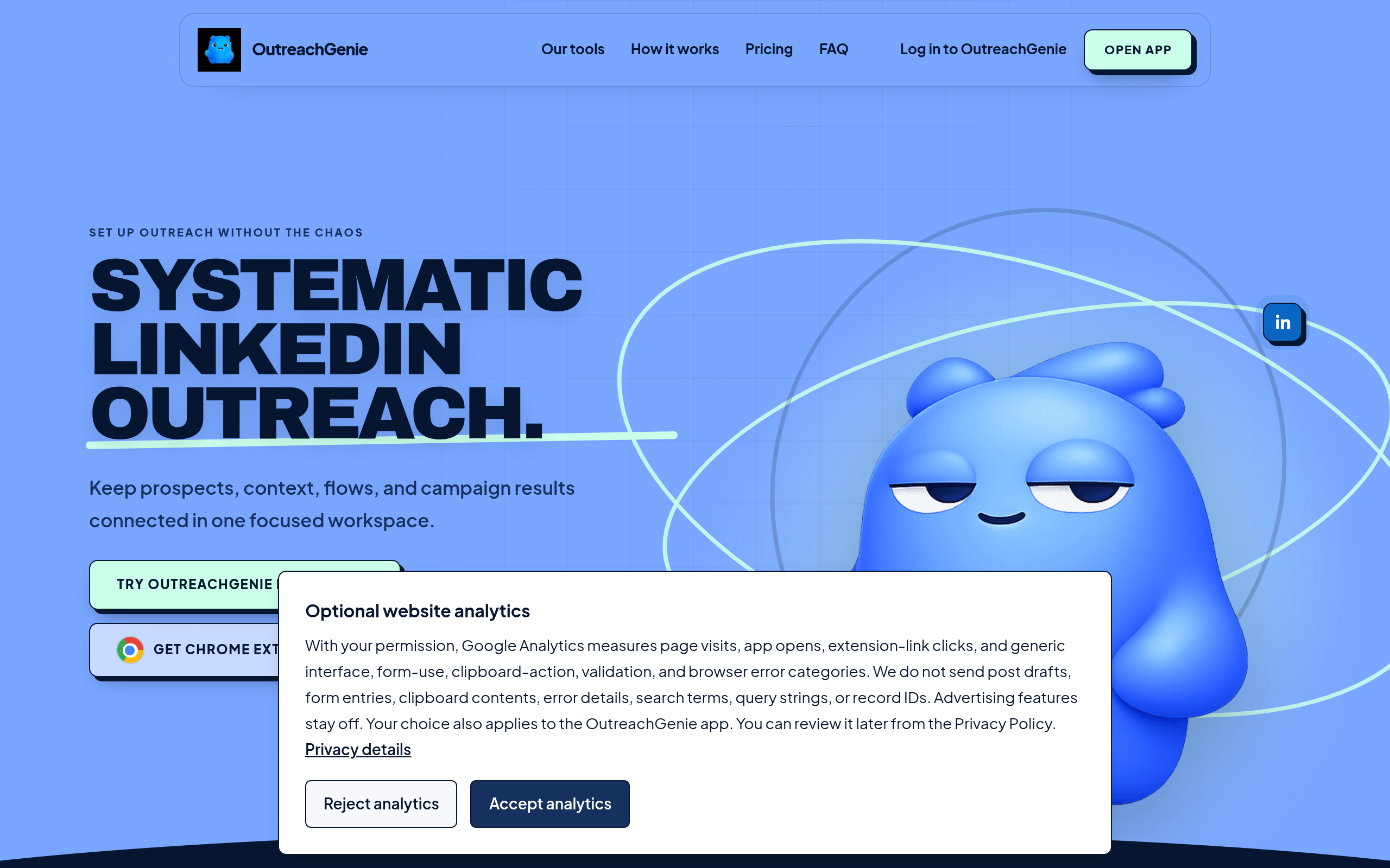 OutreachGenie screenshot, image 1